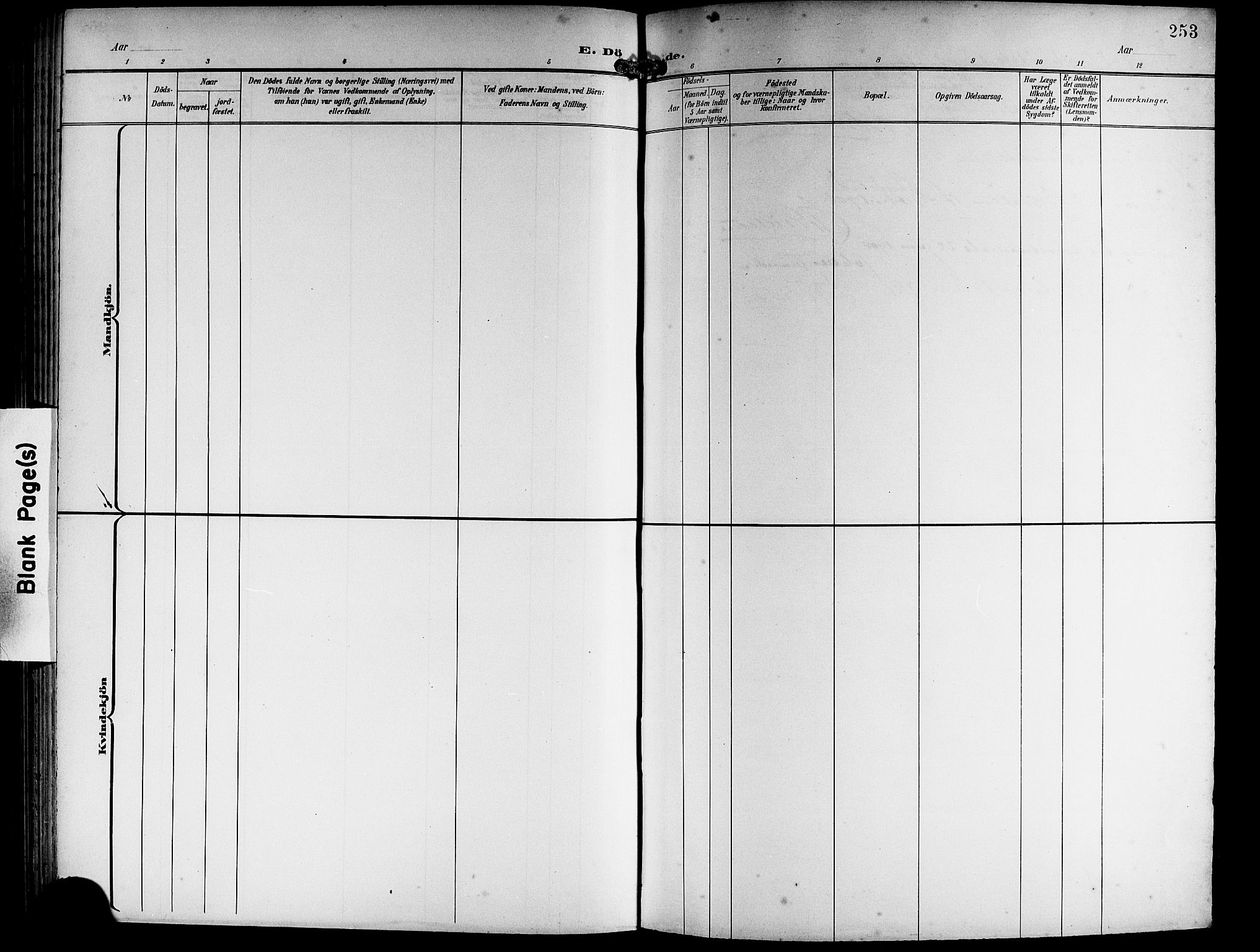 Hamre sokneprestembete, AV/SAB-A-75501/H/Ha/Hab: Parish register (copy) no. B 4, 1898-1919, p. 253