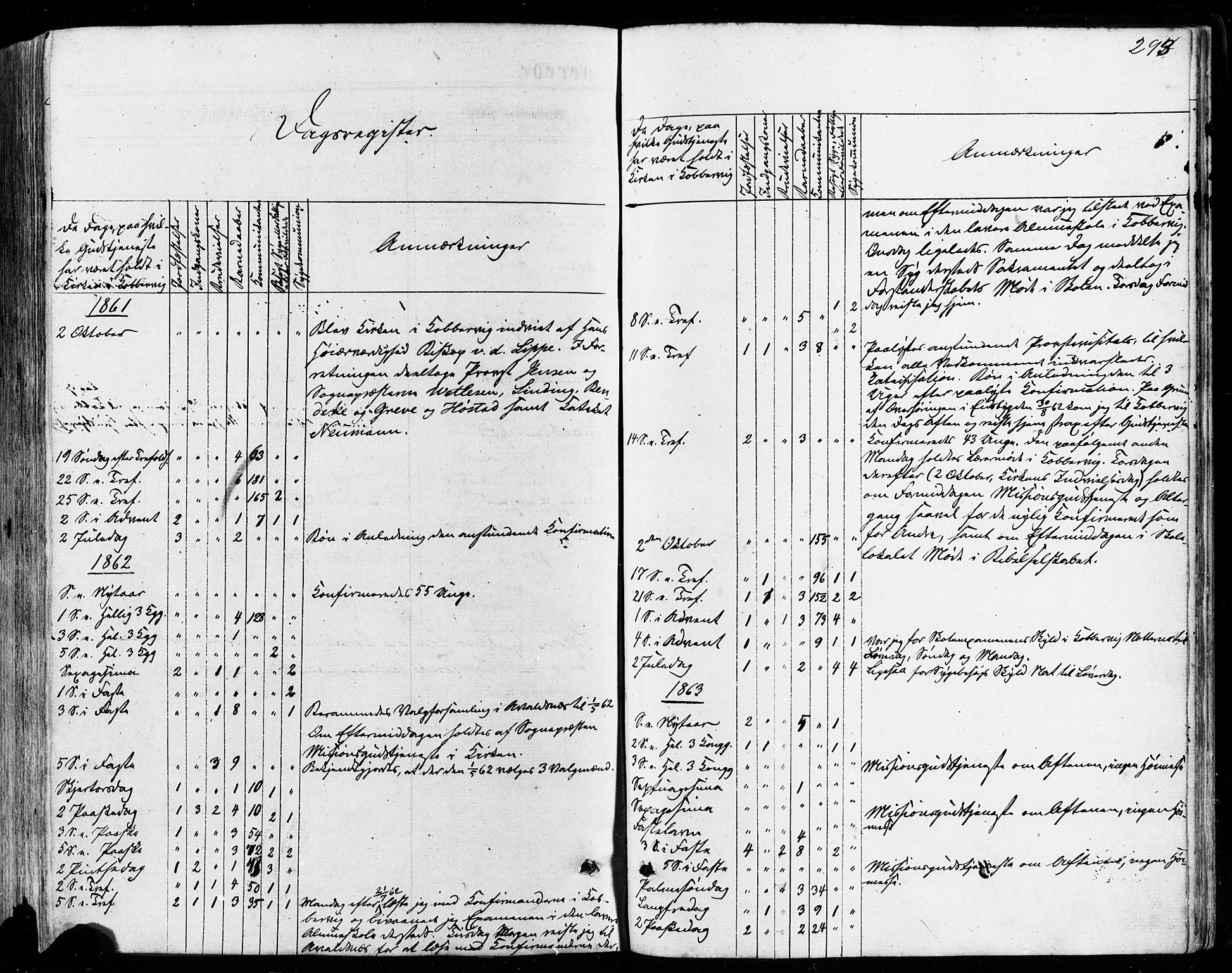 Avaldsnes sokneprestkontor, SAST/A -101851/H/Ha/Haa/L0011: Parish register (official) no. A 11, 1861-1880, p. 293