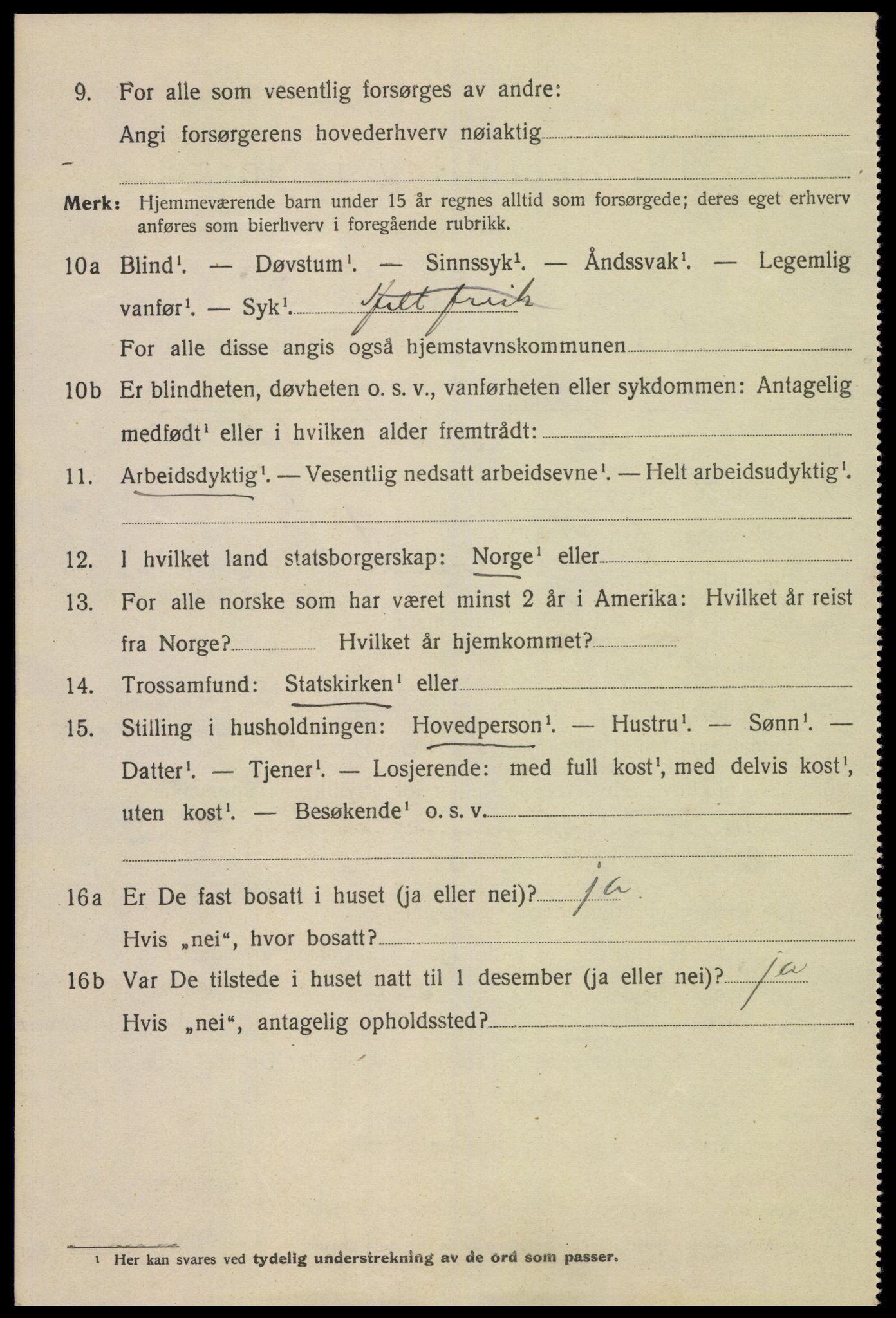 SAK, 1920 census for Kristiansand, 1920, p. 15320