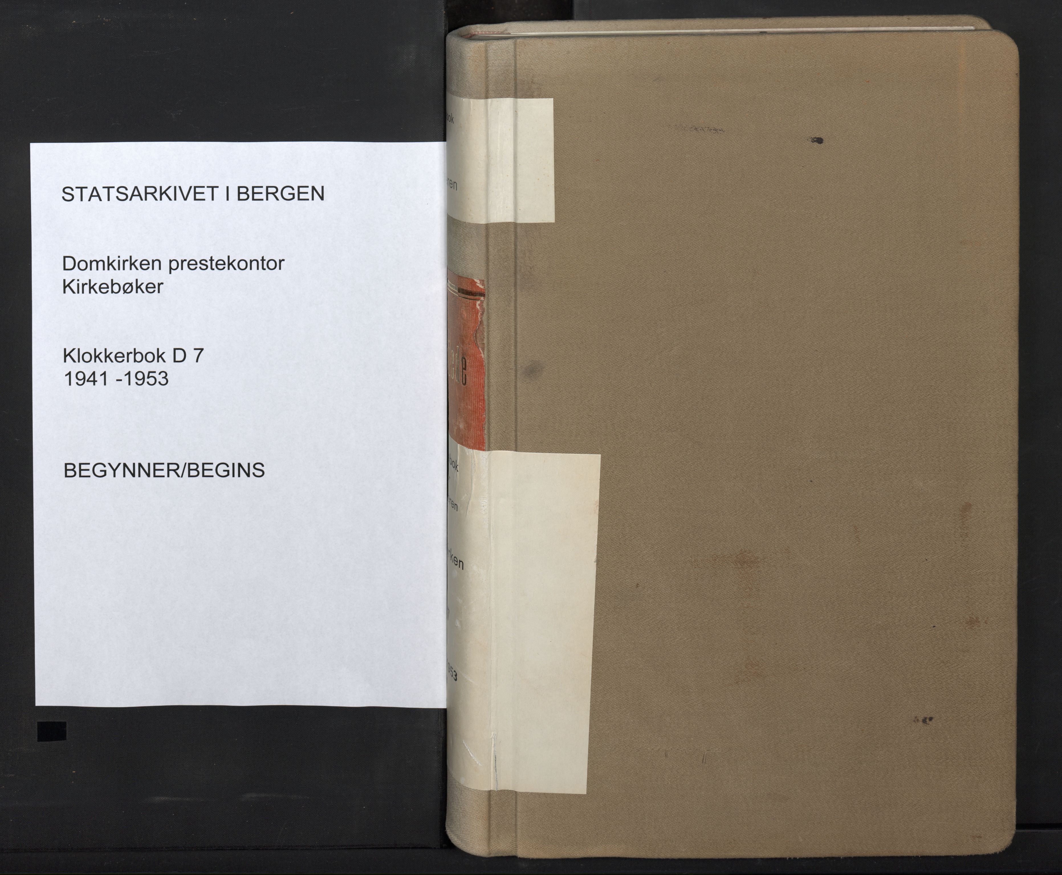Domkirken sokneprestembete, SAB/A-74801/H/Hab/L0035: Parish register (copy) no. D 7, 1941-1953