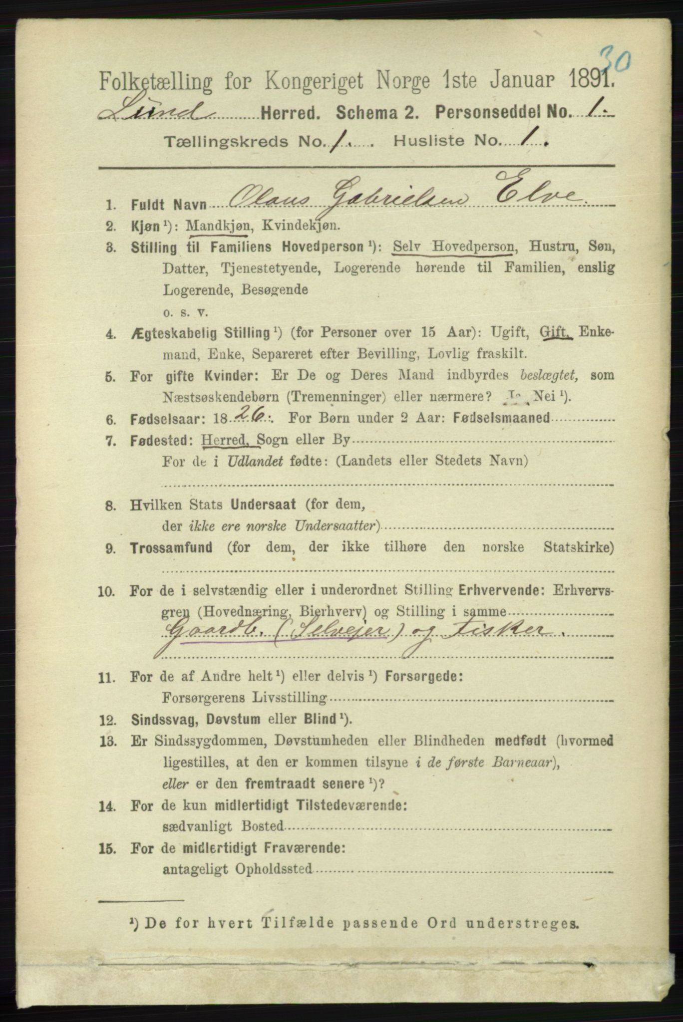 RA, 1891 census for 1112 Lund, 1891, p. 56