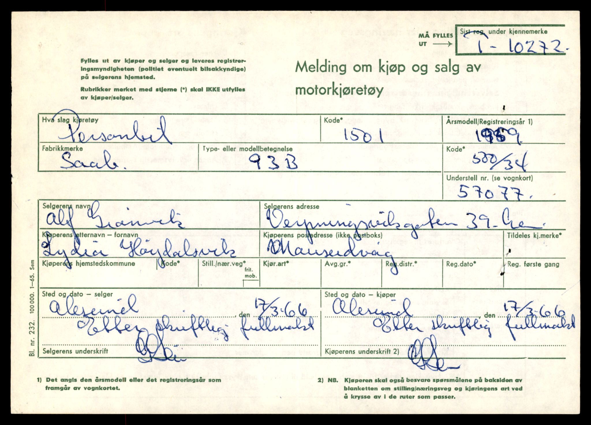 Møre og Romsdal vegkontor - Ålesund trafikkstasjon, AV/SAT-A-4099/F/Fe/L0019: Registreringskort for kjøretøy T 10228 - T 10350, 1927-1998, p. 1137