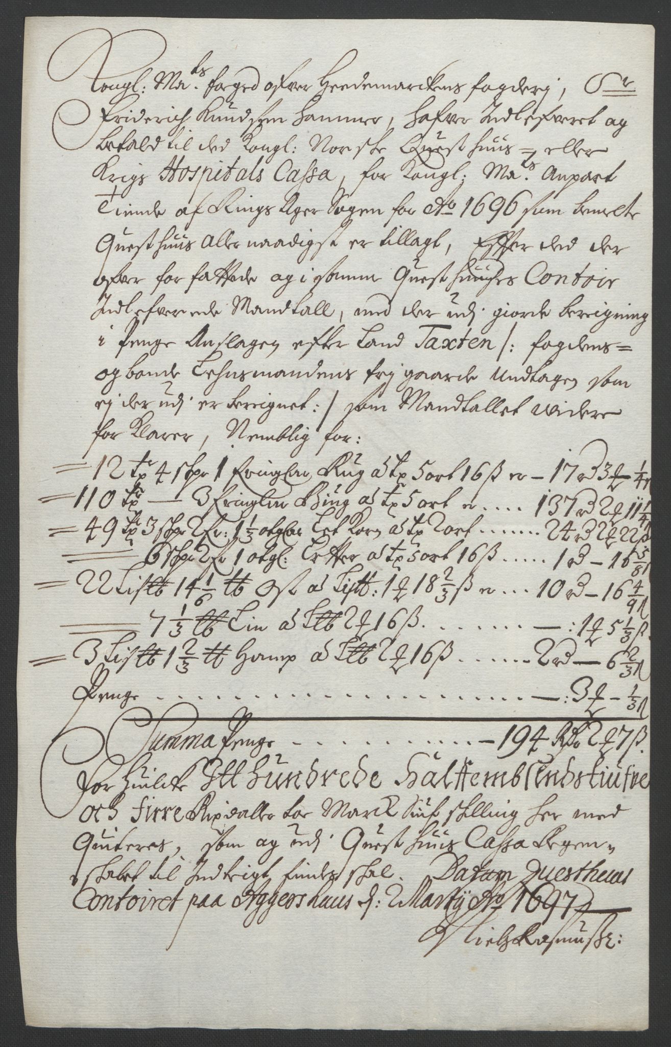 Rentekammeret inntil 1814, Reviderte regnskaper, Fogderegnskap, RA/EA-4092/R16/L1036: Fogderegnskap Hedmark, 1695-1696, p. 427