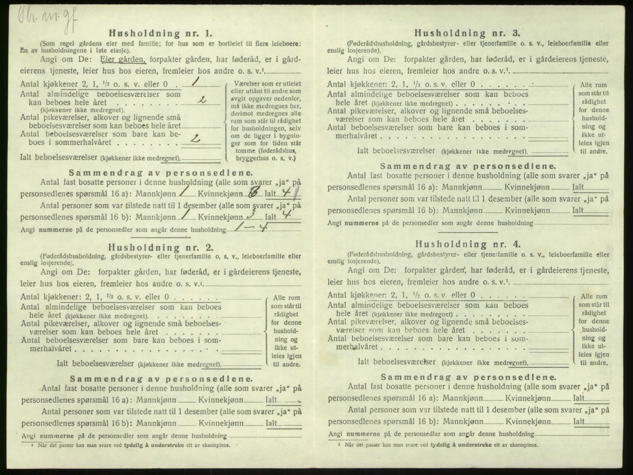 SAB, 1920 census for Austrheim, 1920, p. 469