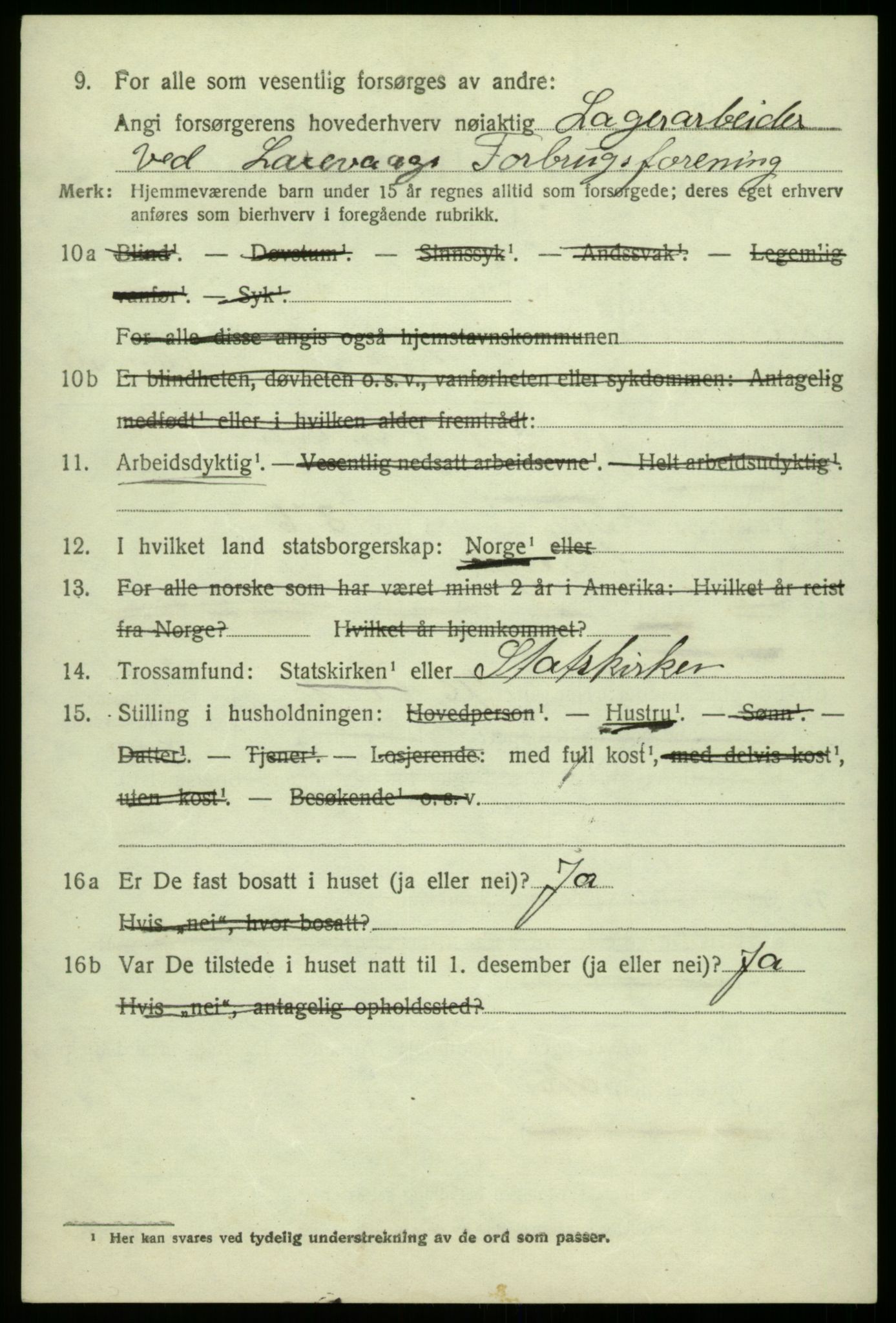 SAB, 1920 census for Laksevåg, 1920, p. 5223