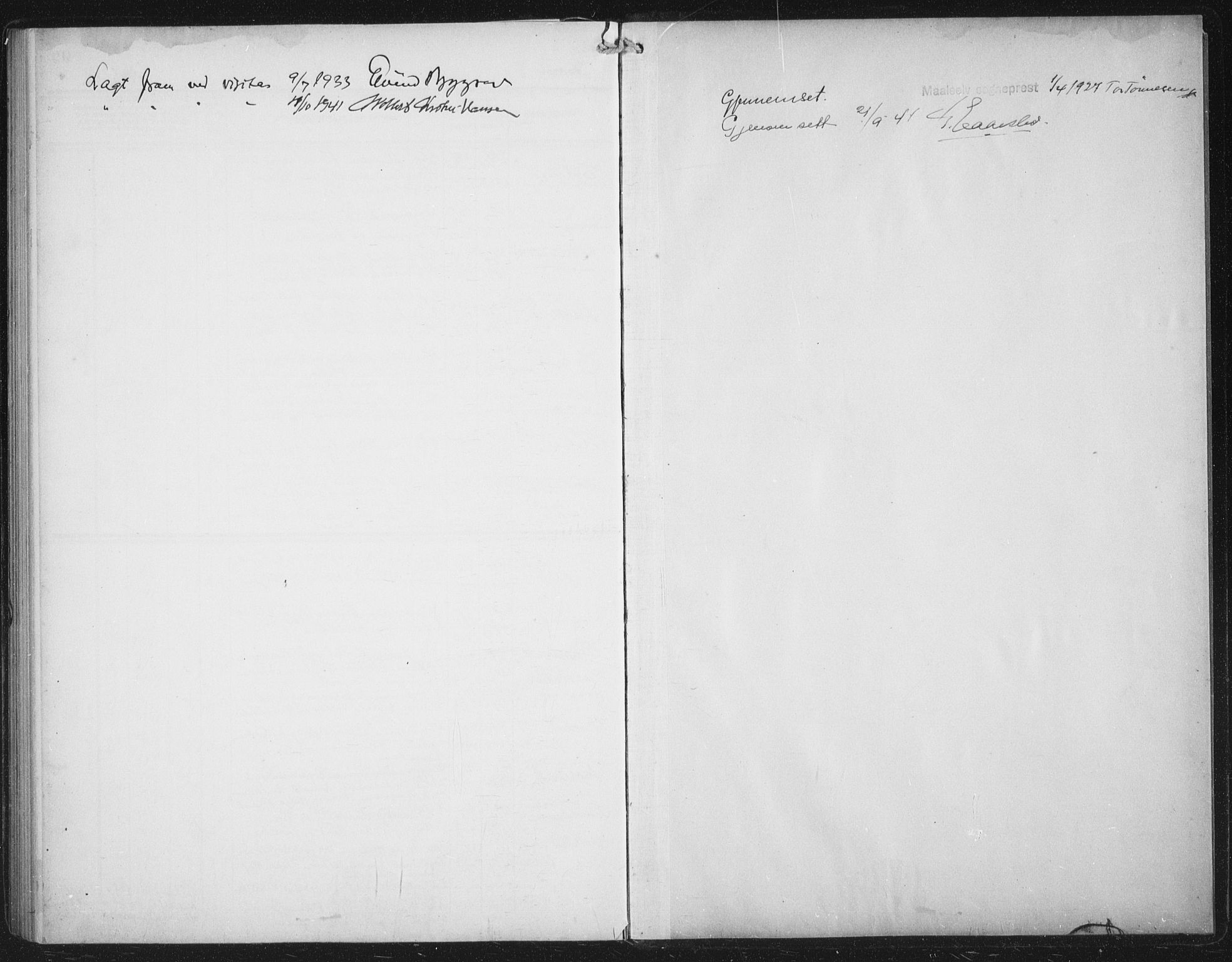 Målselv sokneprestembete, SATØ/S-1311/G/Ga/Gab/L0009klokker: Parish register (copy) no. 9, 1913-1941