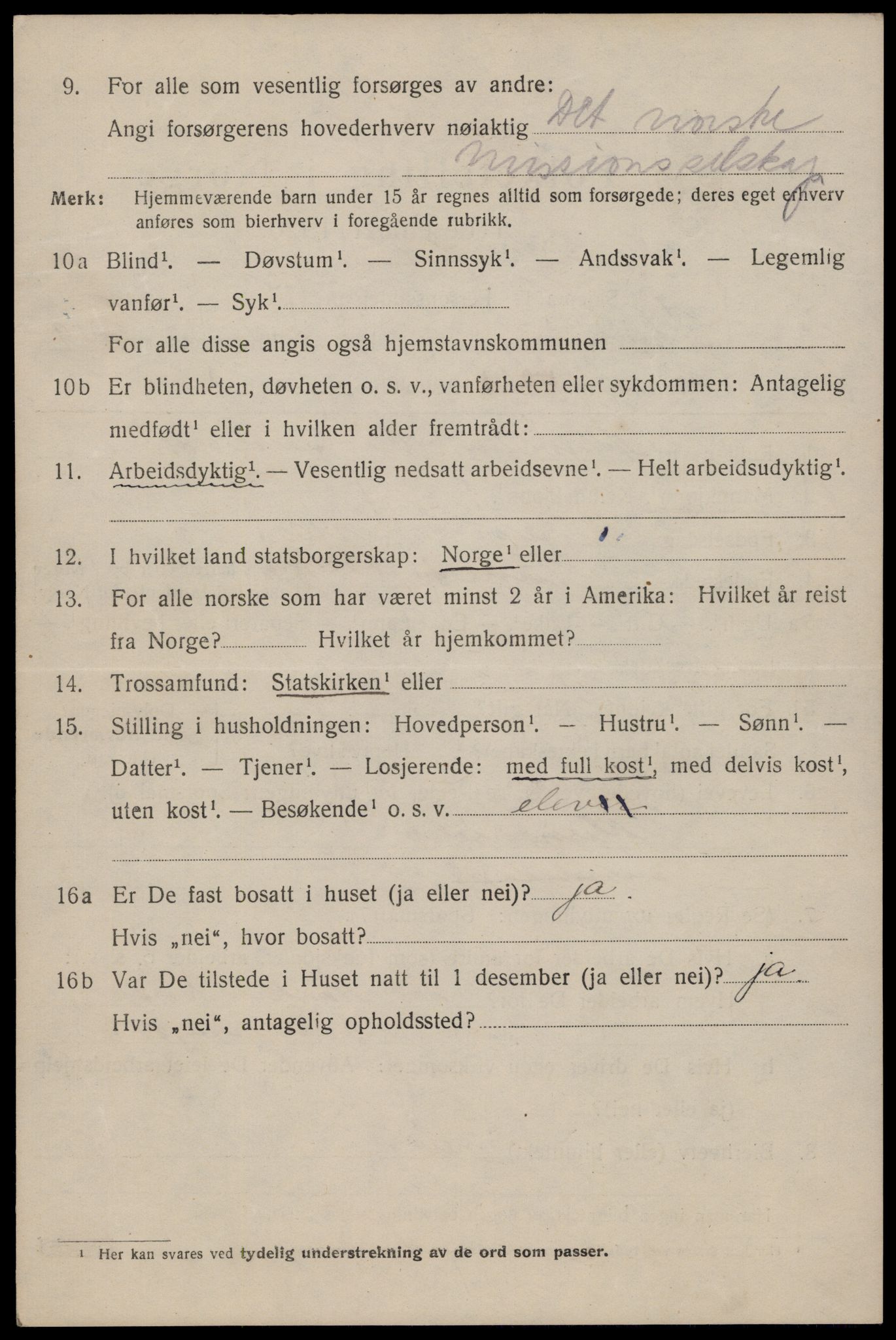 SAST, 1920 census for Stavanger, 1920, p. 118877