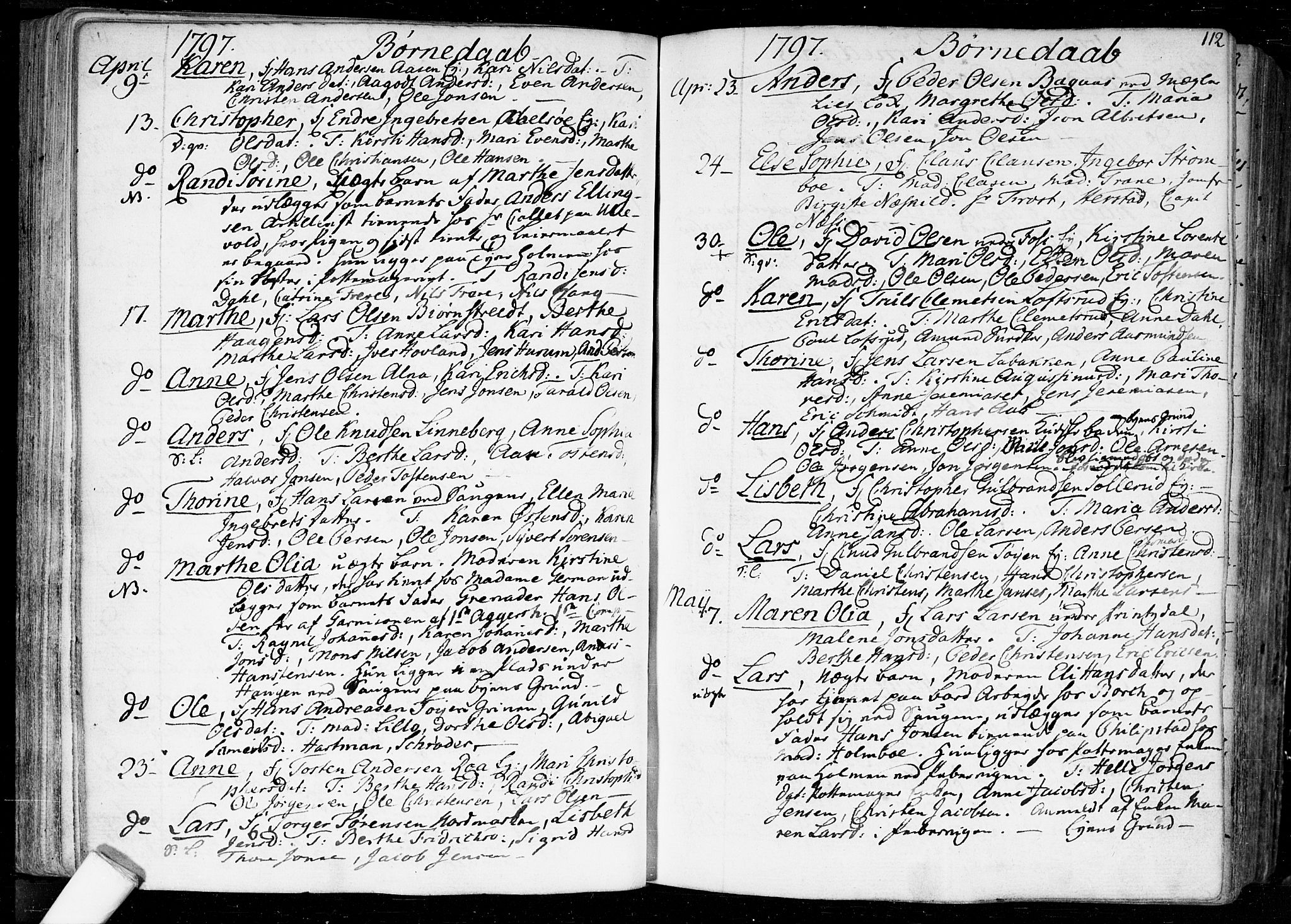 Aker prestekontor kirkebøker, SAO/A-10861/F/L0010: Parish register (official) no. 10, 1786-1809, p. 112
