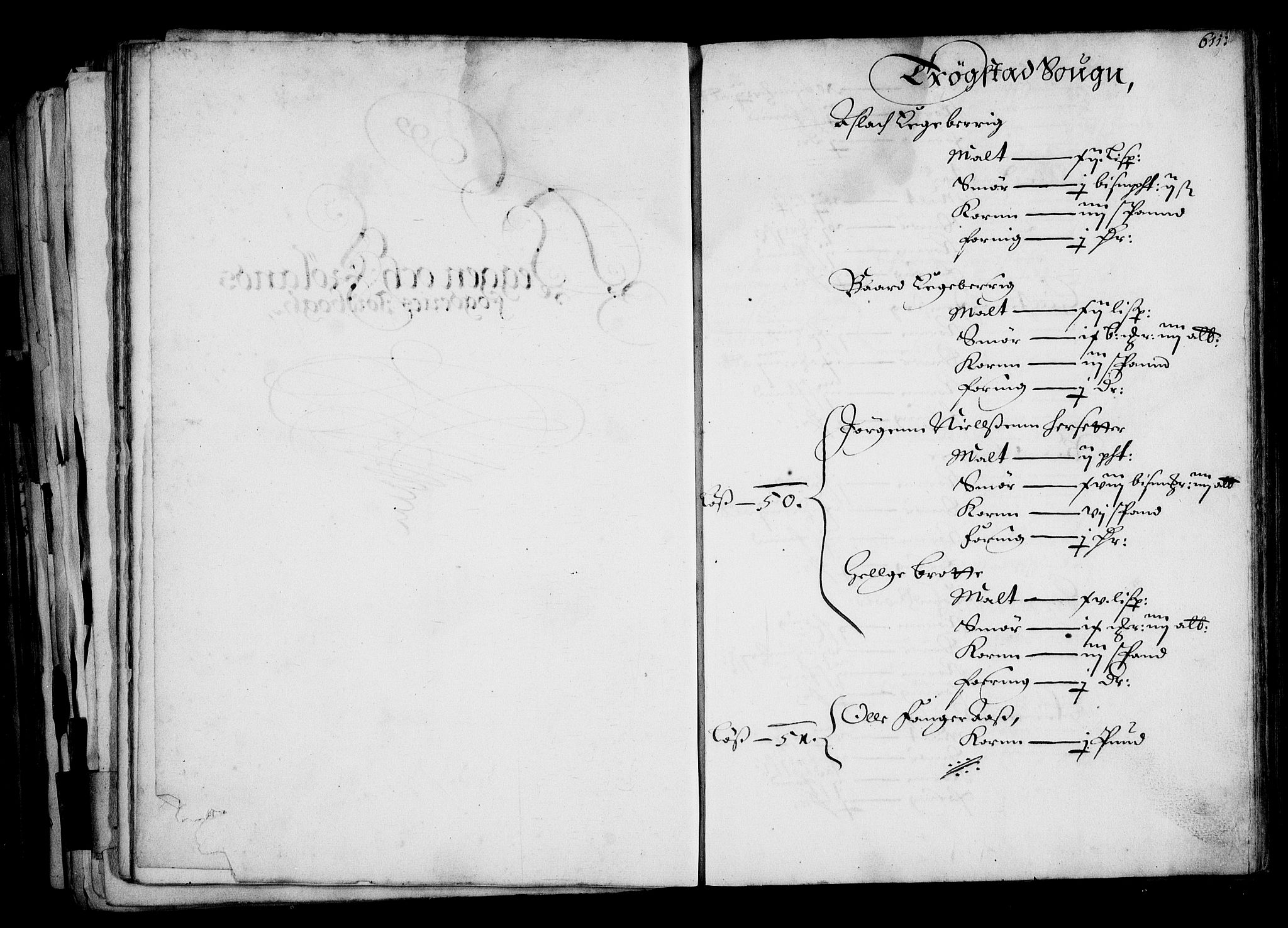 Rentekammeret inntil 1814, Realistisk ordnet avdeling, RA/EA-4070/N/Na/L0001: [XI f]: Akershus stifts jordebok, 1652, p. 610b-611a