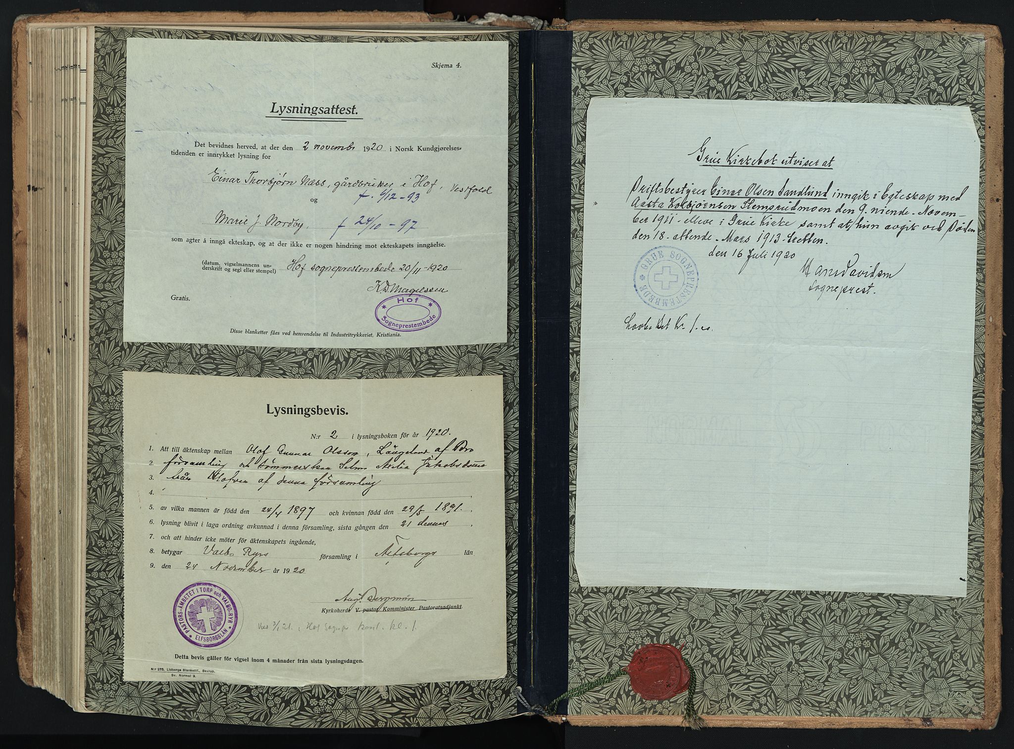 Hof kirkebøker, AV/SAKO-A-64/F/Fa/L0008: Parish register (official) no. I 8, 1902-1921