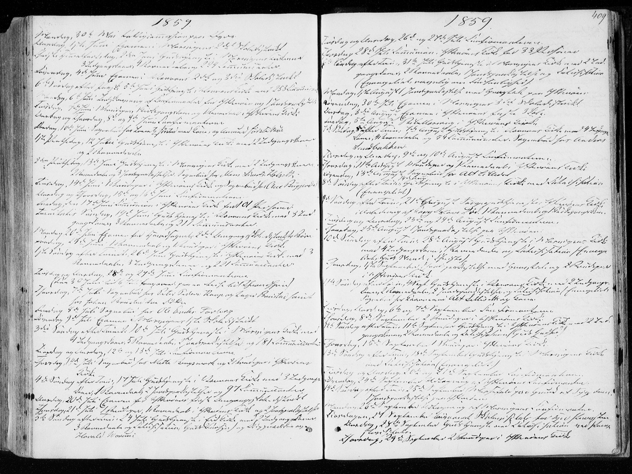 Ministerialprotokoller, klokkerbøker og fødselsregistre - Nord-Trøndelag, SAT/A-1458/722/L0218: Parish register (official) no. 722A05, 1843-1868, p. 409