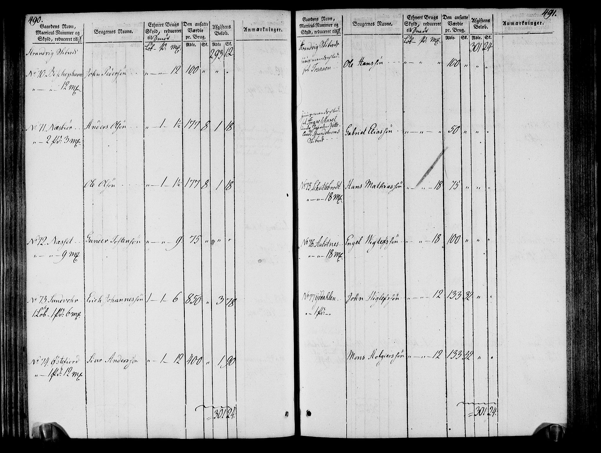 Rentekammeret inntil 1814, Realistisk ordnet avdeling, RA/EA-4070/N/Ne/Nea/L0109: Sunnhordland og Hardanger fogderi. Oppebørselsregister, 1803-1804, p. 249