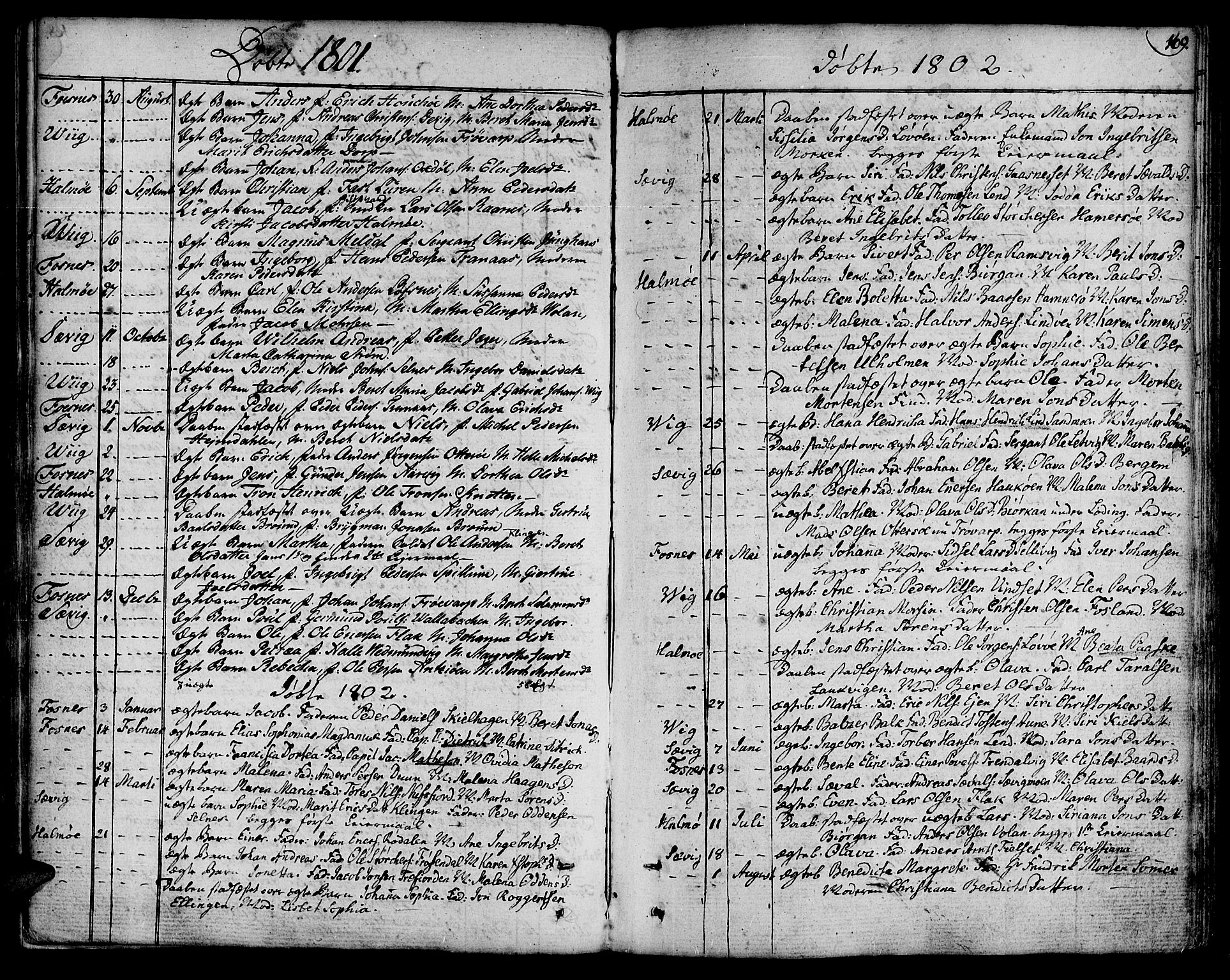 Ministerialprotokoller, klokkerbøker og fødselsregistre - Nord-Trøndelag, SAT/A-1458/773/L0608: Parish register (official) no. 773A02, 1784-1816, p. 169
