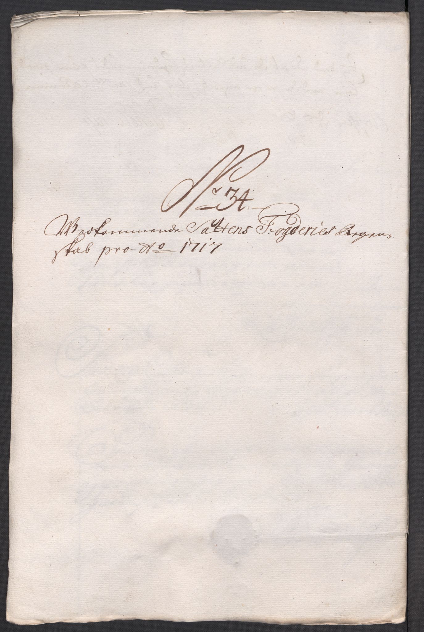 Rentekammeret inntil 1814, Reviderte regnskaper, Fogderegnskap, RA/EA-4092/R66/L4587: Fogderegnskap Salten, 1717, p. 265