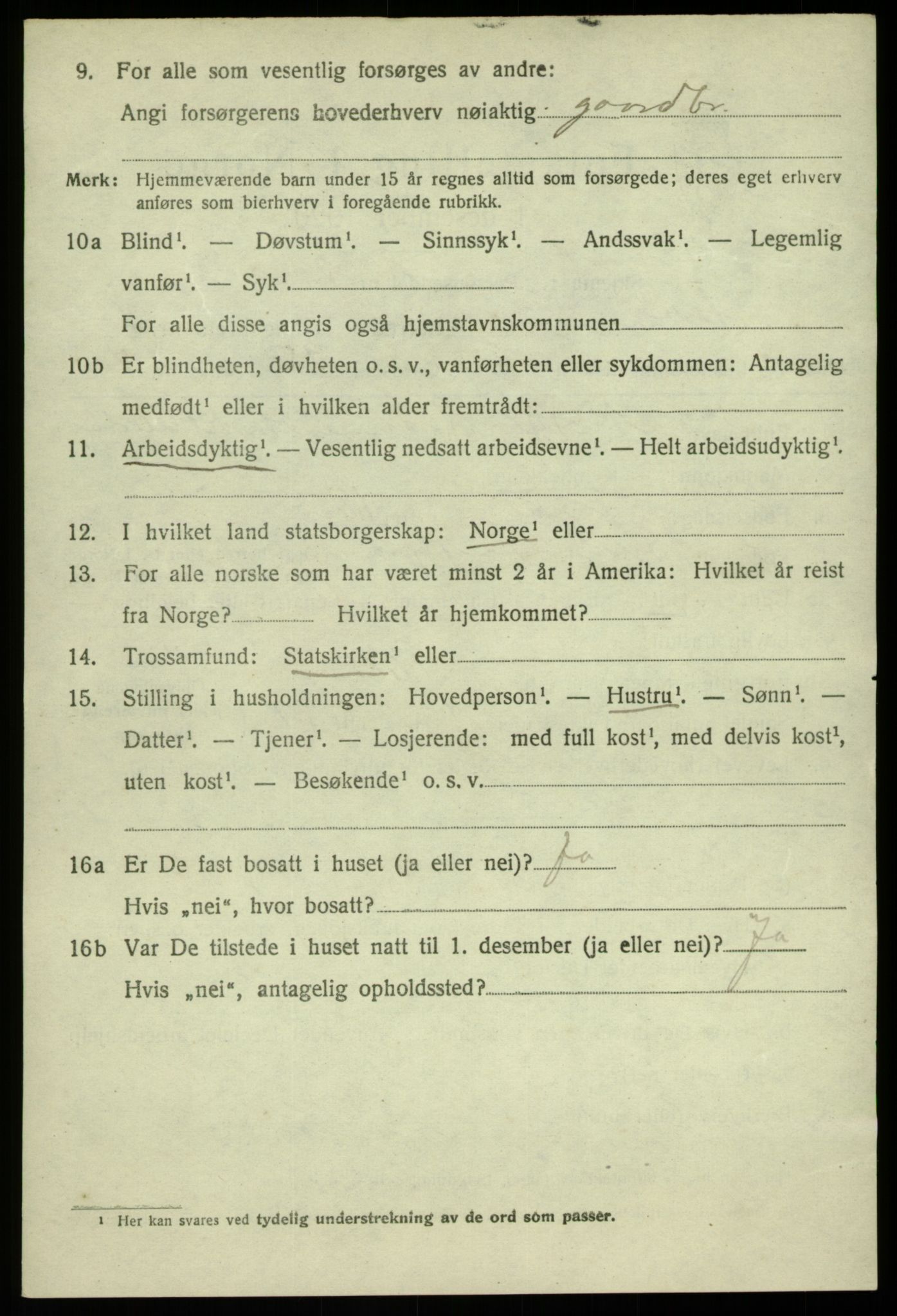 SAB, 1920 census for Alversund, 1920, p. 8255