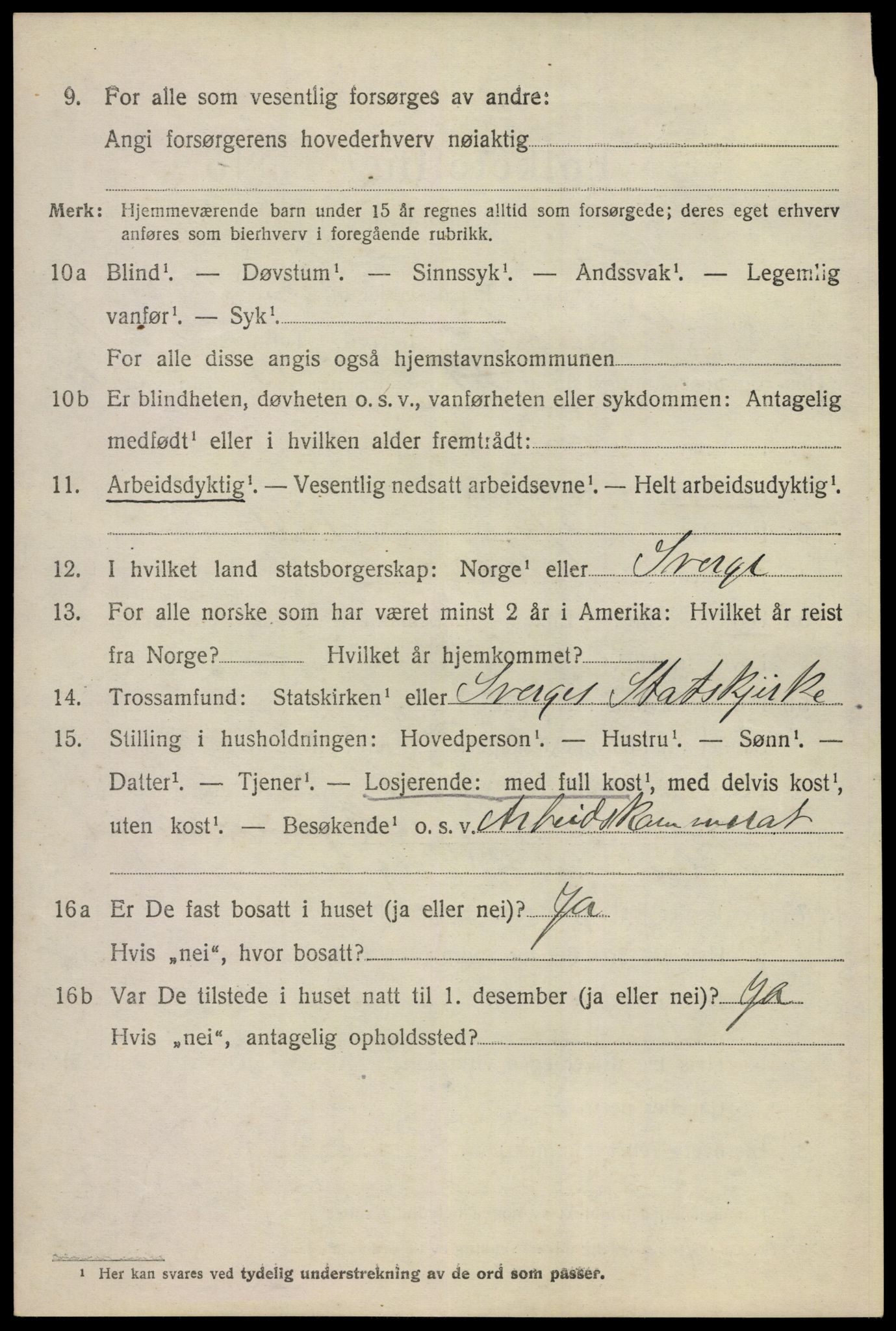 SAKO, 1920 census for Hemsedal, 1920, p. 1727