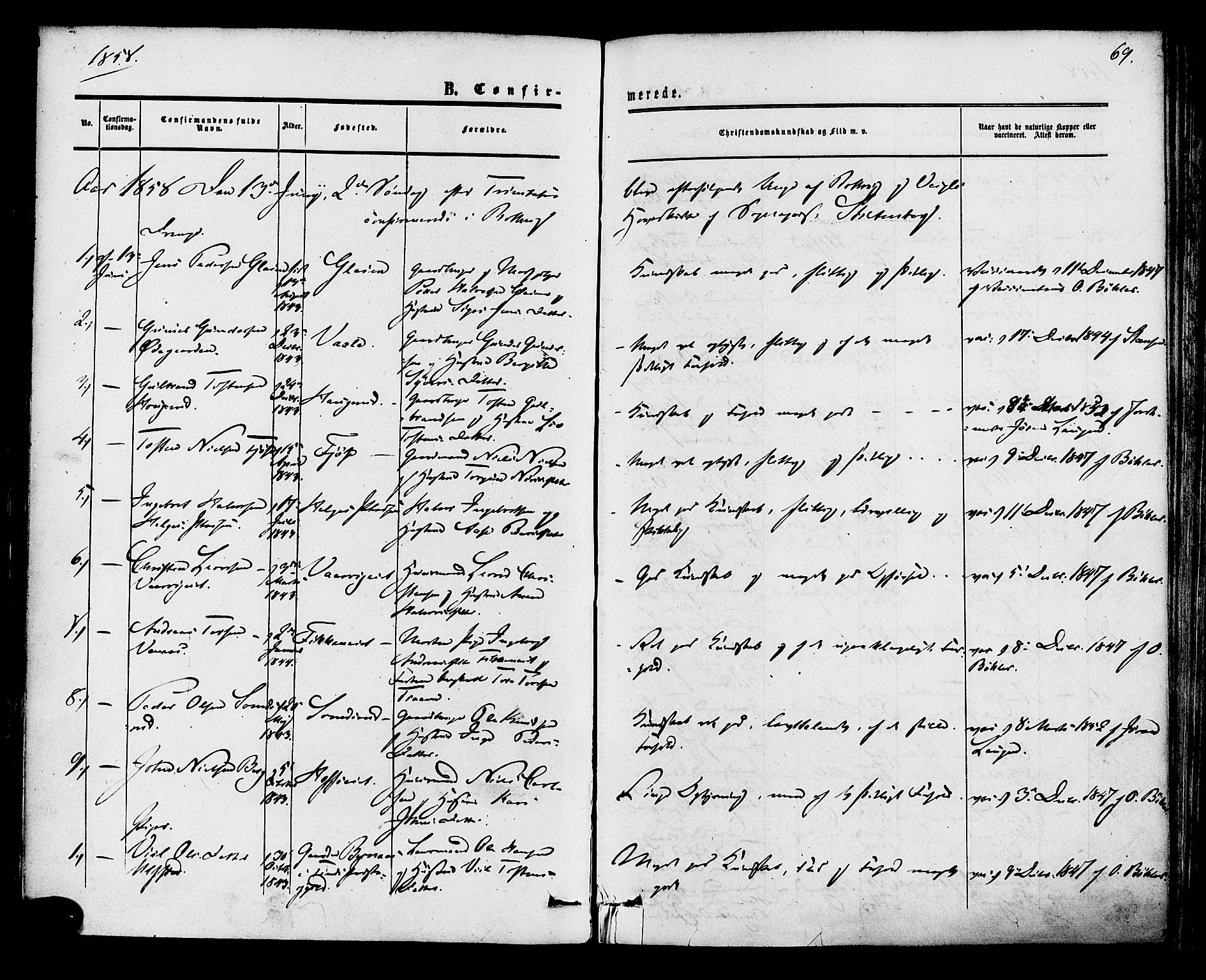 Rollag kirkebøker, SAKO/A-240/F/Fa/L0009: Parish register (official) no. I 9, 1860-1874, p. 69