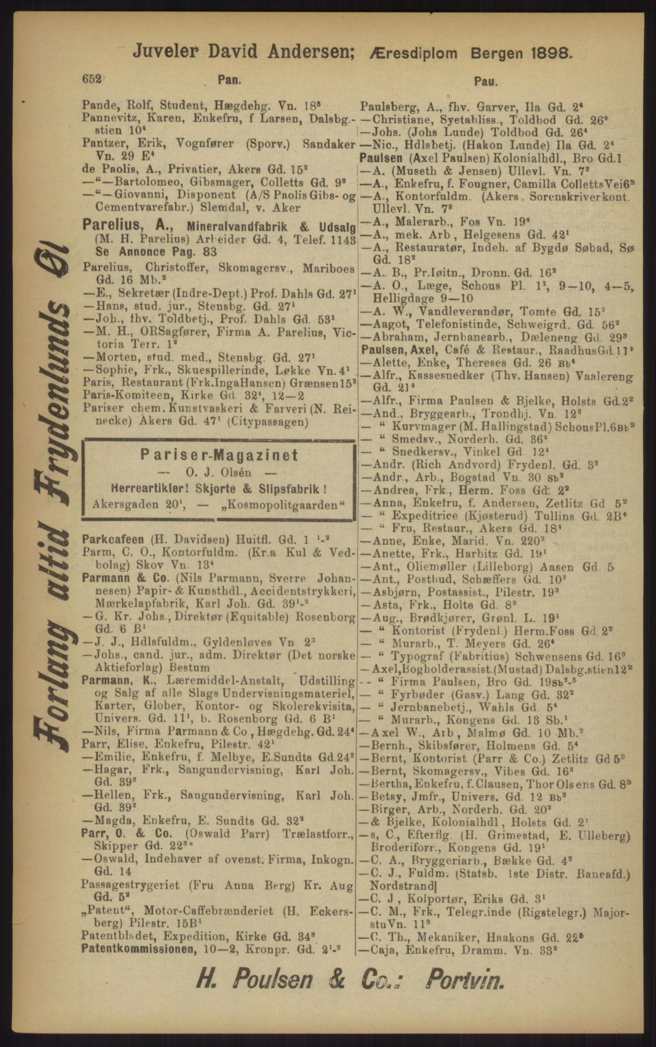 Kristiania/Oslo adressebok, PUBL/-, 1902, p. 652