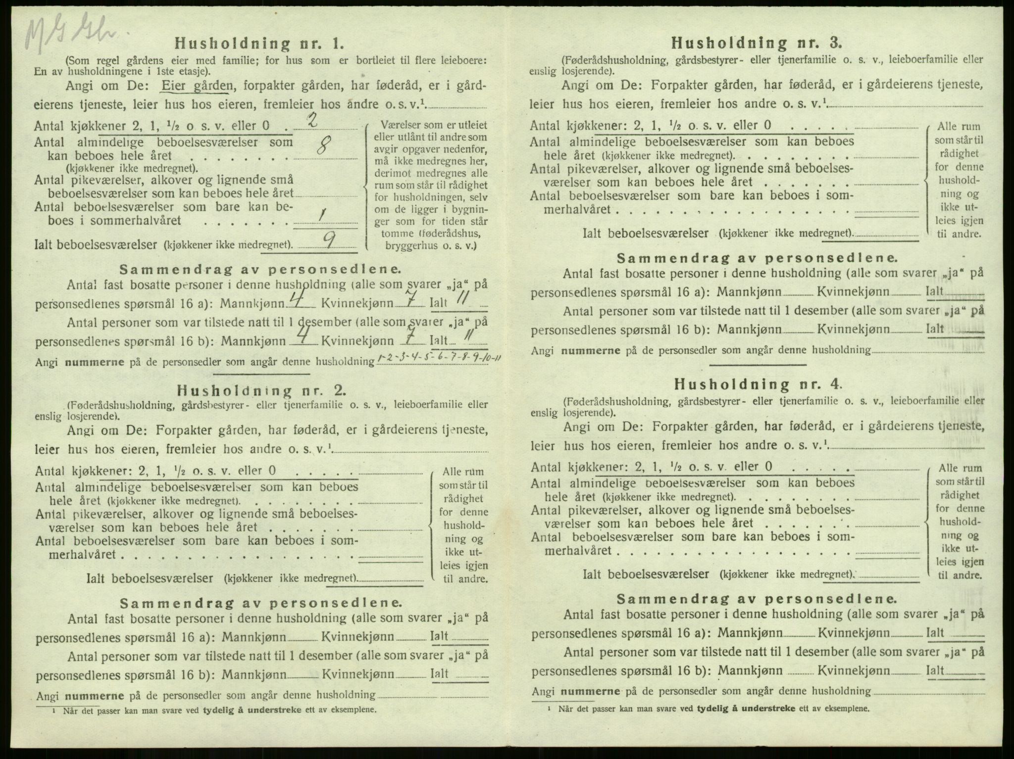 SAKO, 1920 census for Våle, 1920, p. 1025