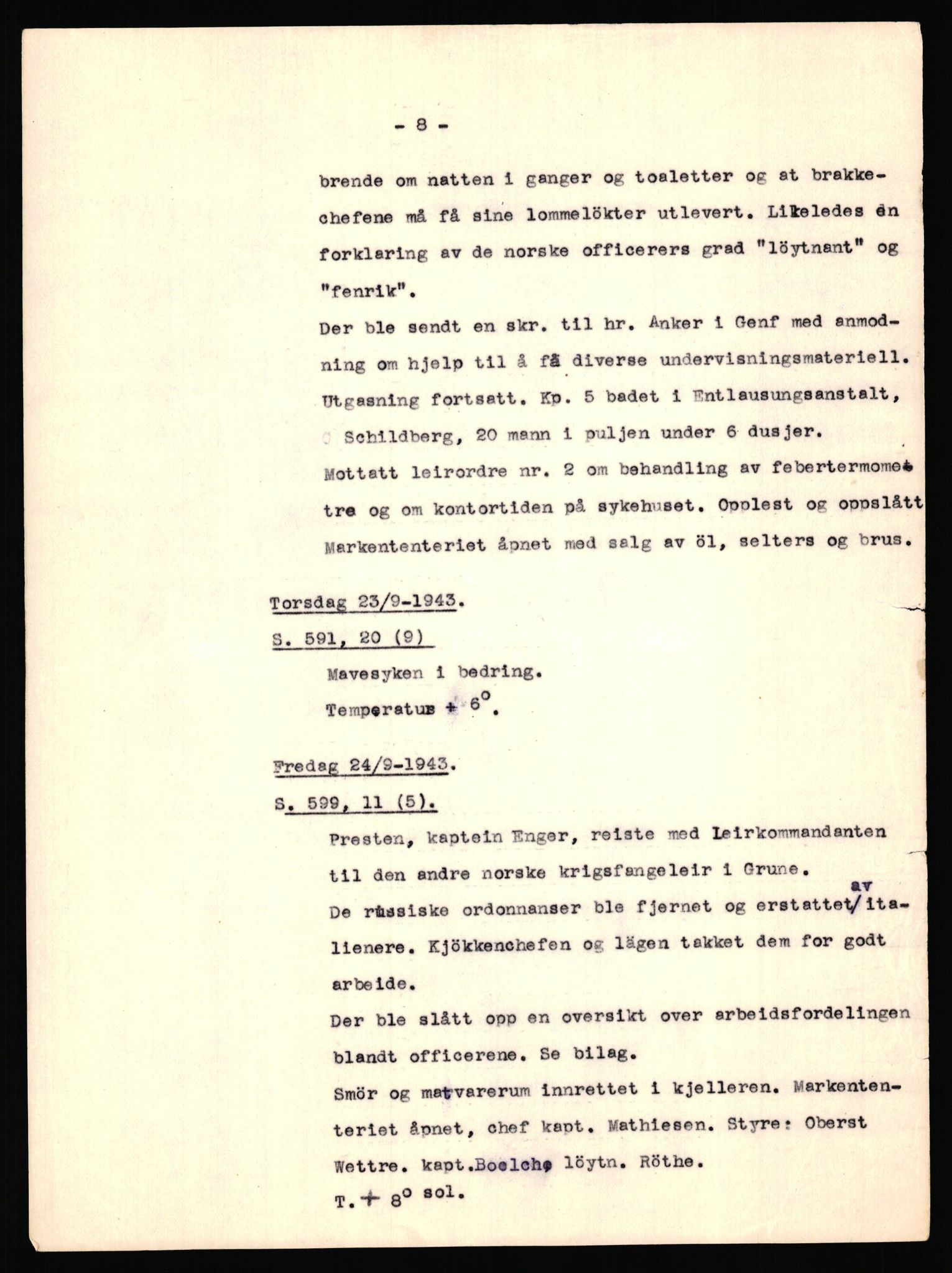 Forsvaret, Forsvarets krigshistoriske avdeling, AV/RA-RAFA-2017/Y/Yf/L0203: II-C-11-2105  -  Norske offiserer i krigsfangenskap, 1940-1948, p. 682