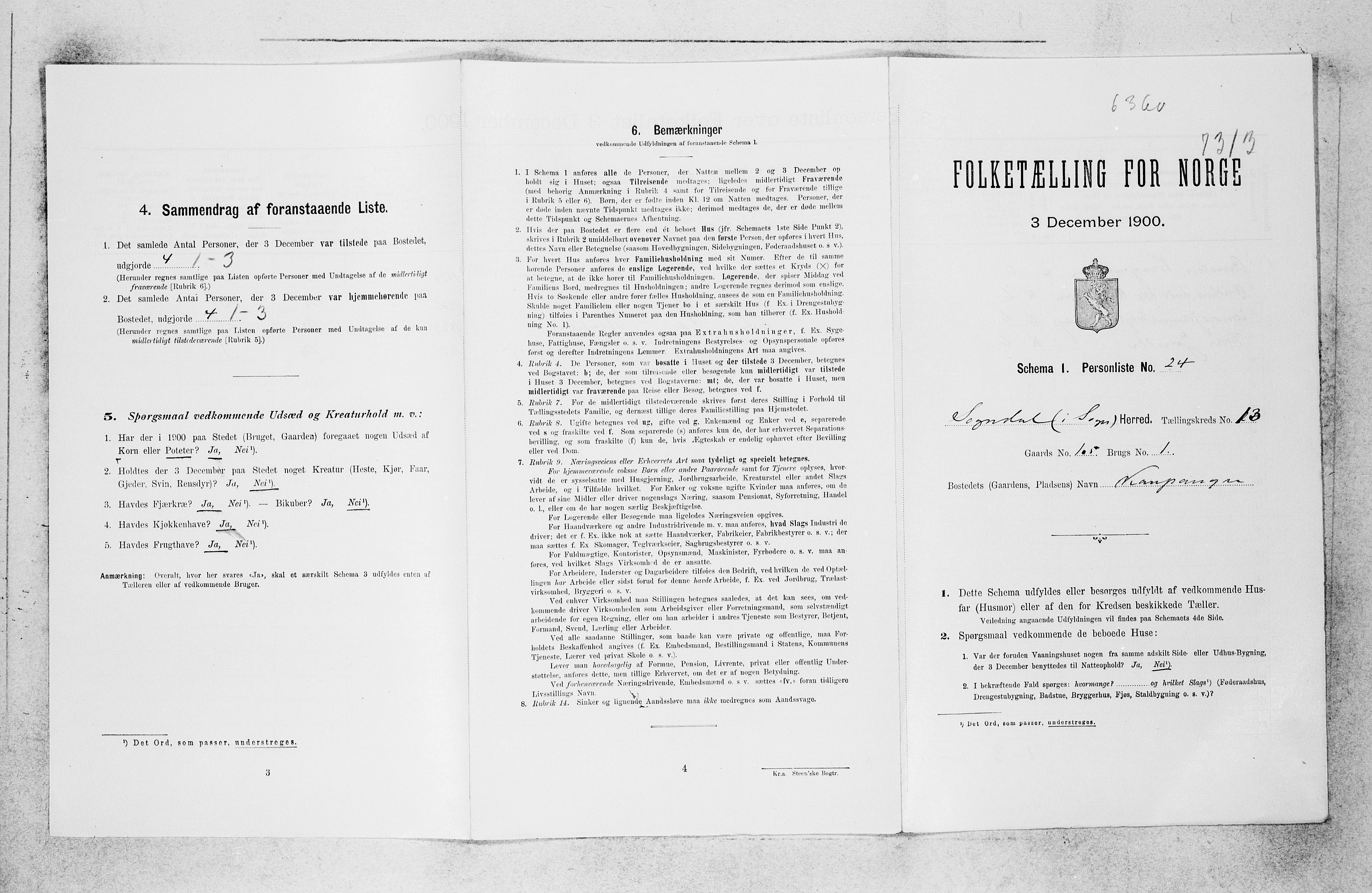 SAB, 1900 census for Sogndal, 1900, p. 83
