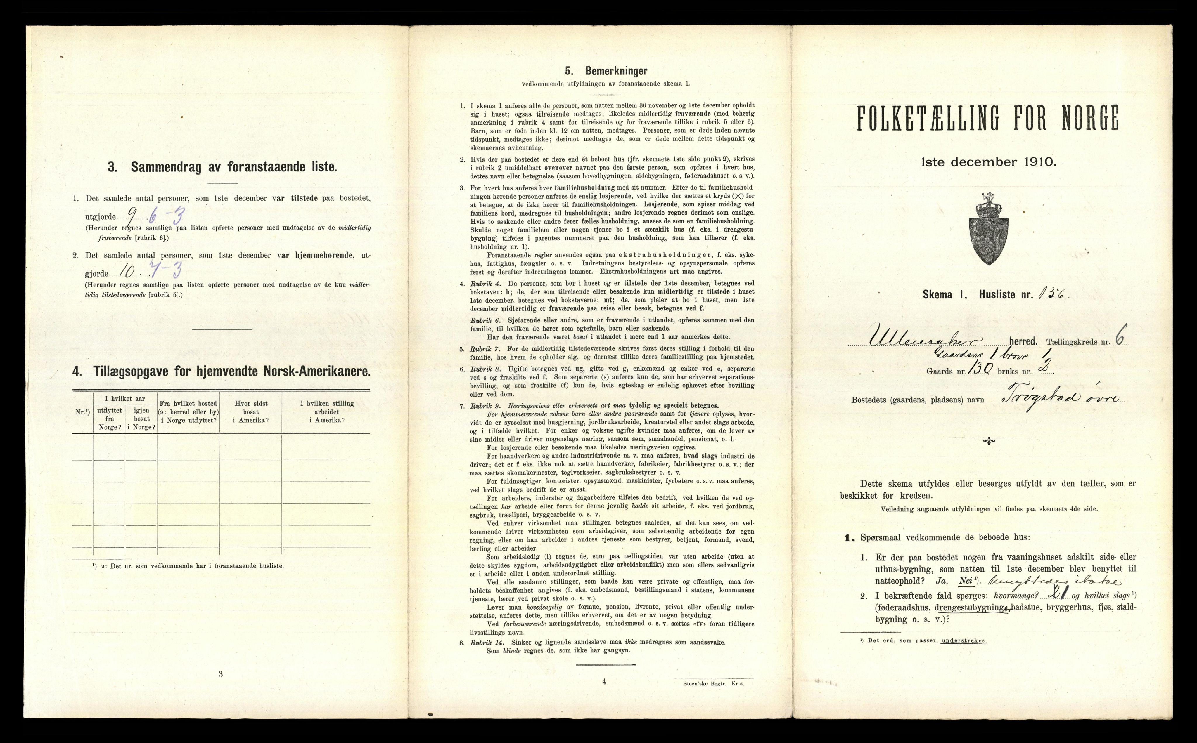 RA, 1910 census for Ullensaker, 1910, p. 1509