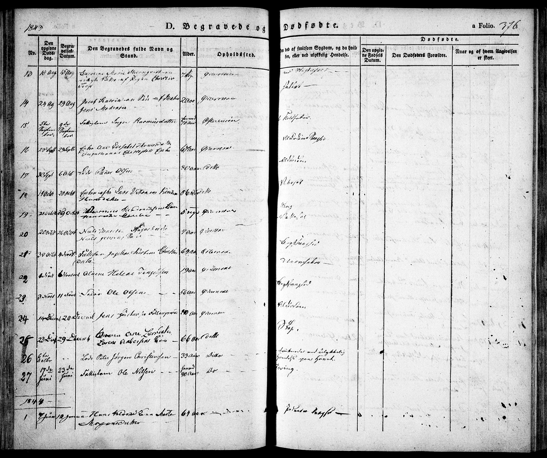 Risør sokneprestkontor, AV/SAK-1111-0035/F/Fa/L0003: Parish register (official) no. A 3, 1838-1864, p. 376