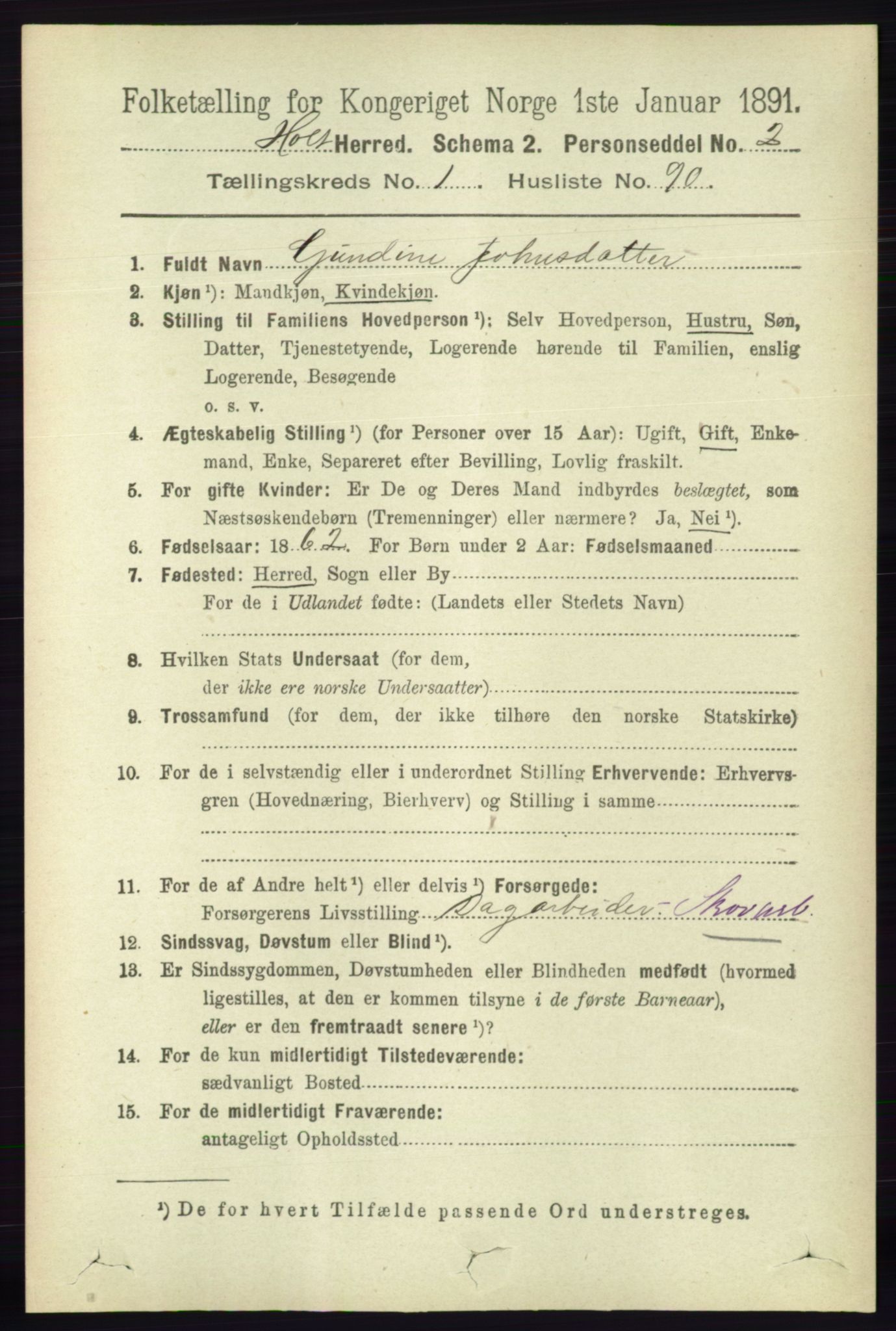 RA, 1891 census for 0914 Holt, 1891, p. 604