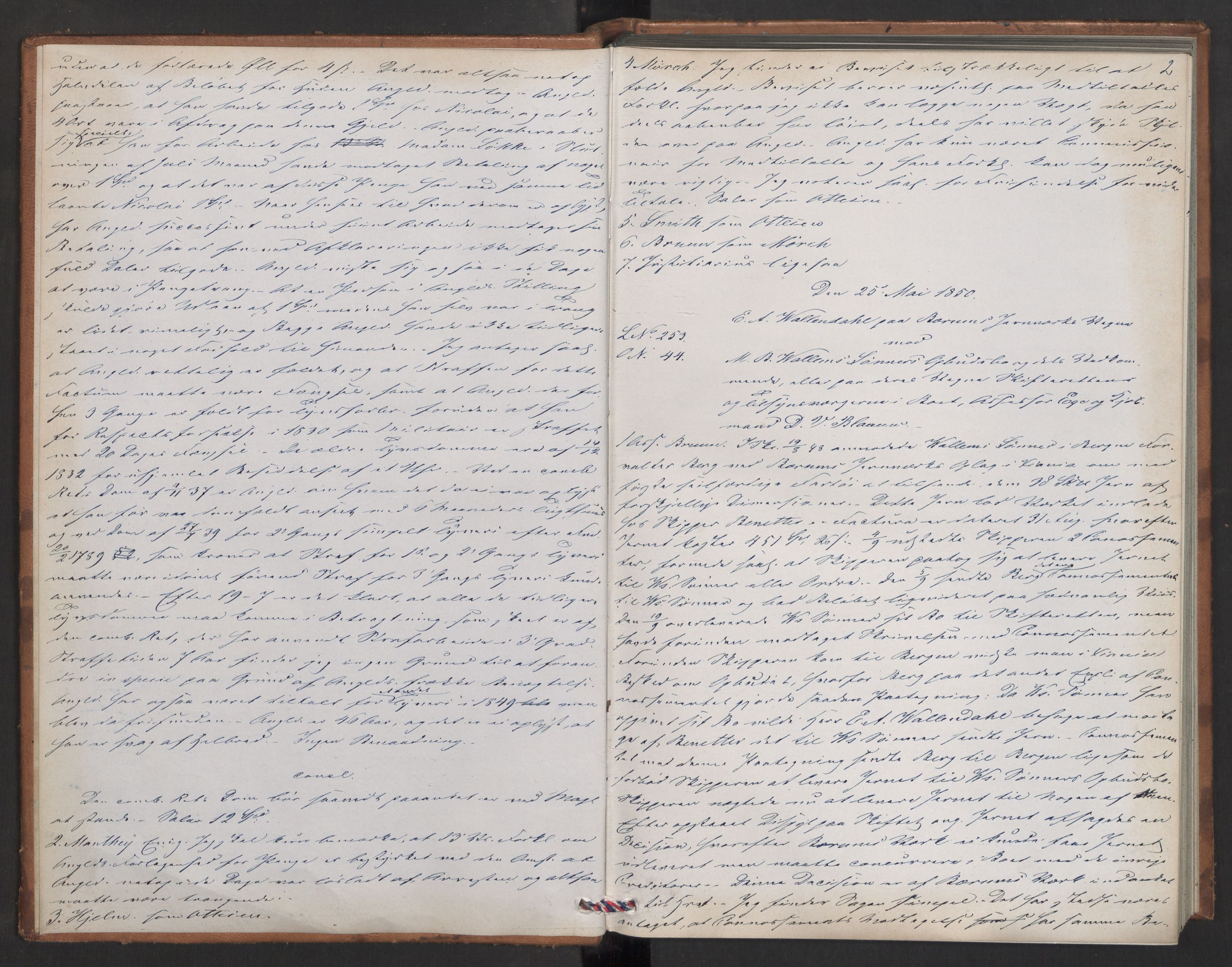 Høyesterett, AV/RA-S-1002/E/Eb/Eba/L0042/0002: Voteringsprotokoller / Voteringsprotokoll, 1850, p. 1b-2a