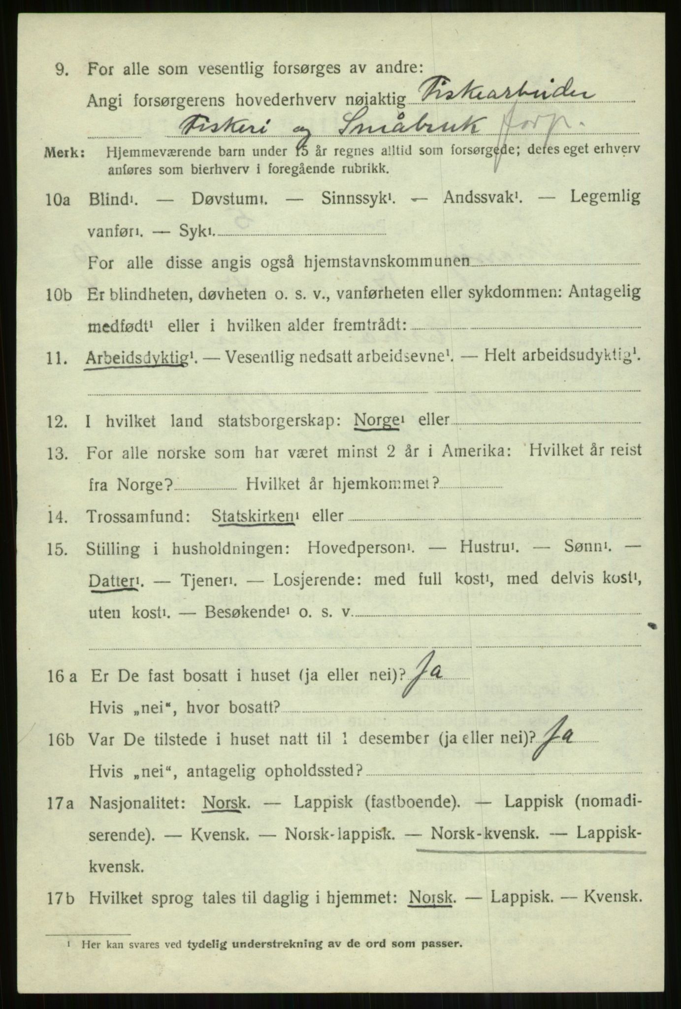 SATØ, 1920 census for Skjervøy, 1920, p. 5596