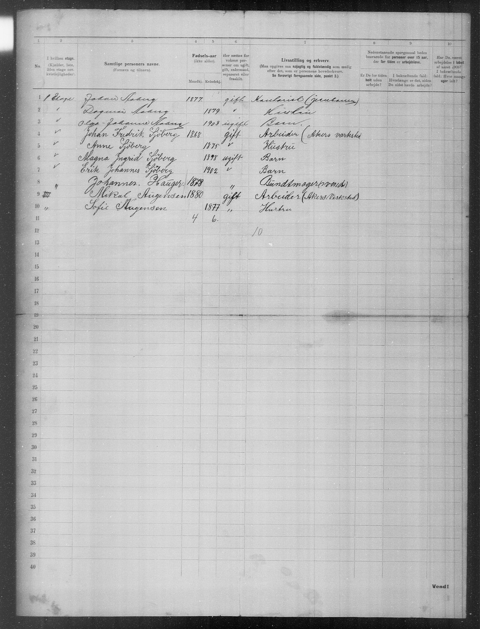 OBA, Municipal Census 1903 for Kristiania, 1903, p. 16210