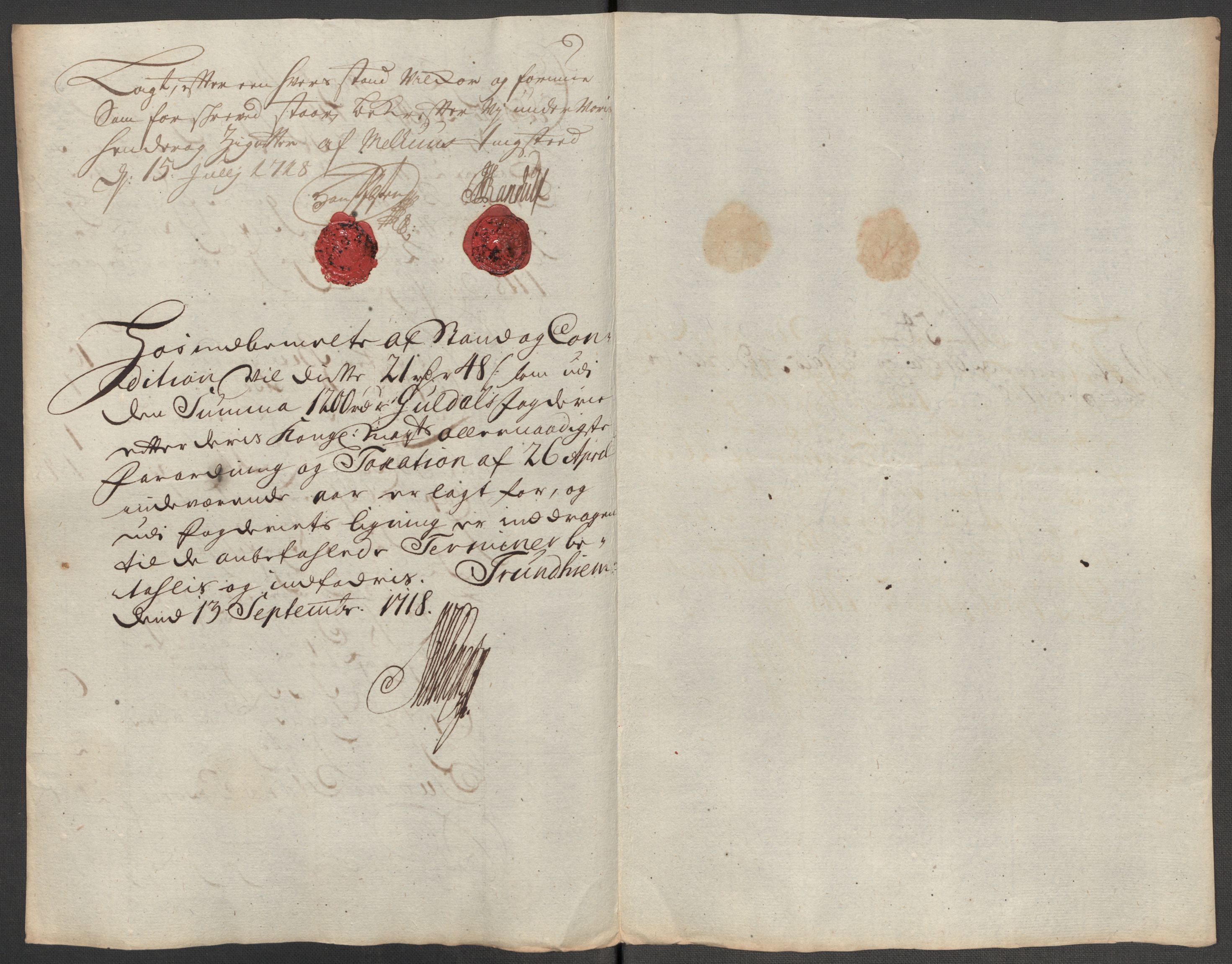 Rentekammeret inntil 1814, Reviderte regnskaper, Fogderegnskap, AV/RA-EA-4092/R60/L3972: Fogderegnskap Orkdal og Gauldal, 1718, p. 86