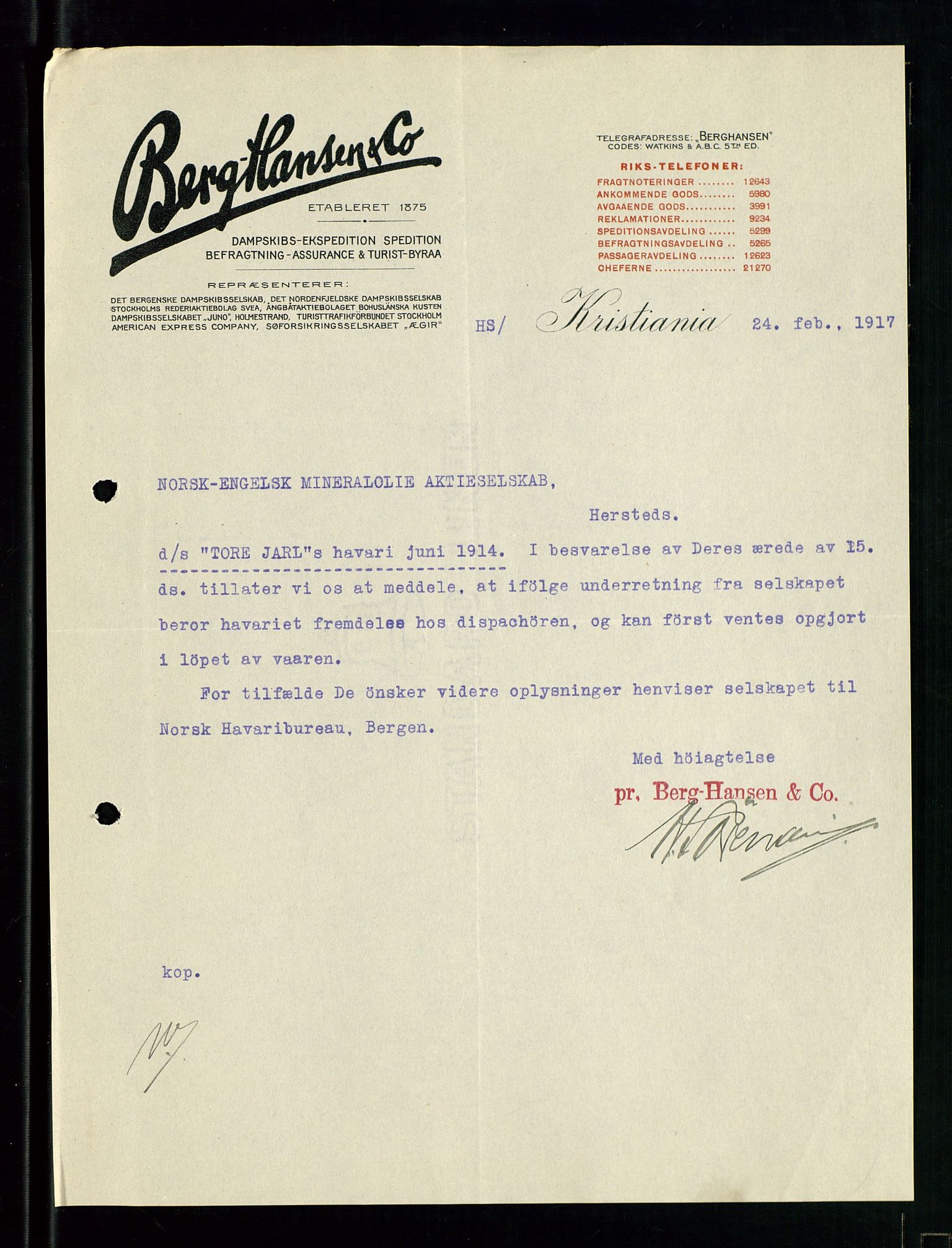 Pa 1521 - A/S Norske Shell, SAST/A-101915/E/Ea/Eaa/L0001: Sjefskorrespondanse, 1917, p. 699