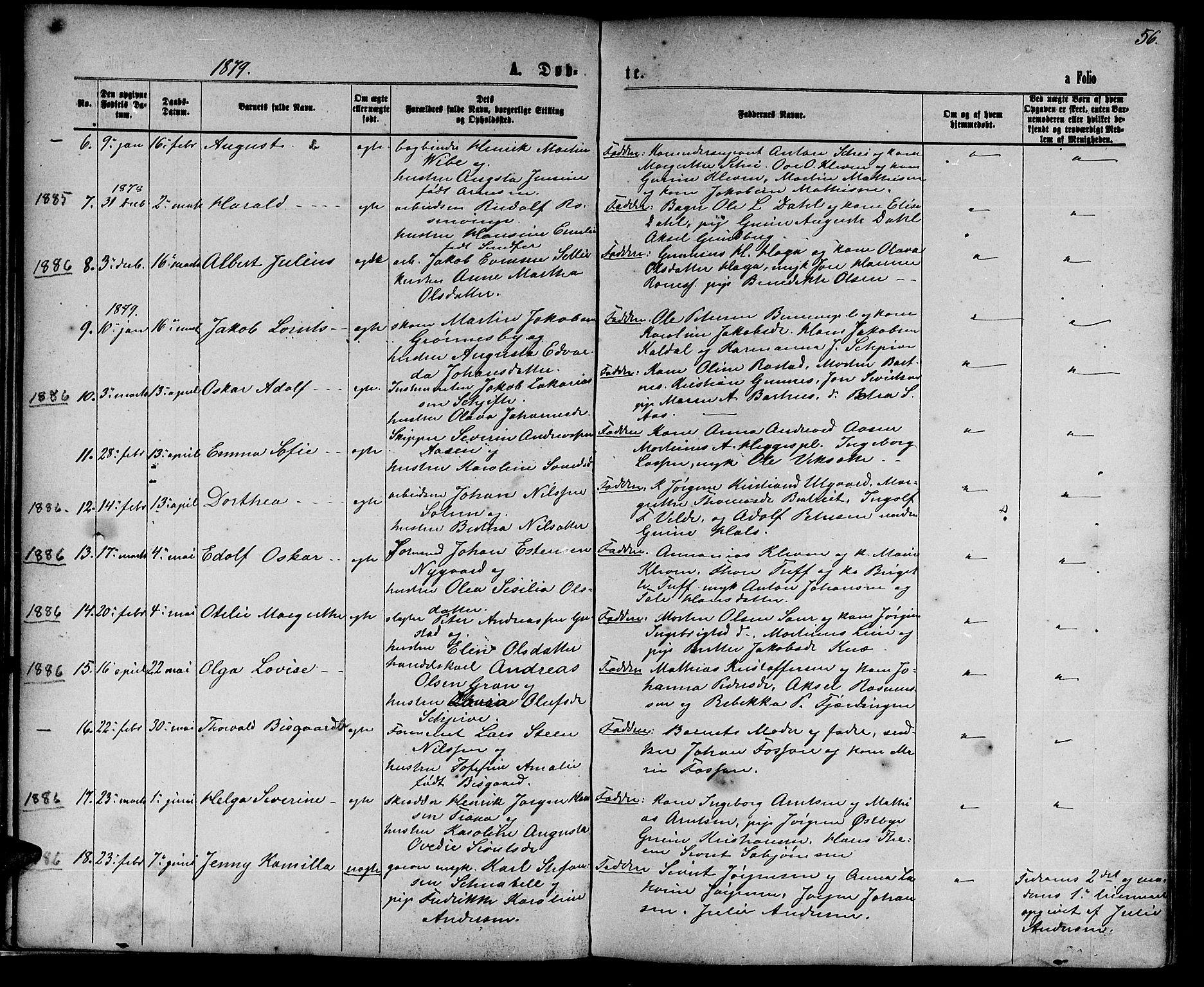 Ministerialprotokoller, klokkerbøker og fødselsregistre - Nord-Trøndelag, SAT/A-1458/739/L0373: Parish register (copy) no. 739C01, 1865-1882, p. 56b
