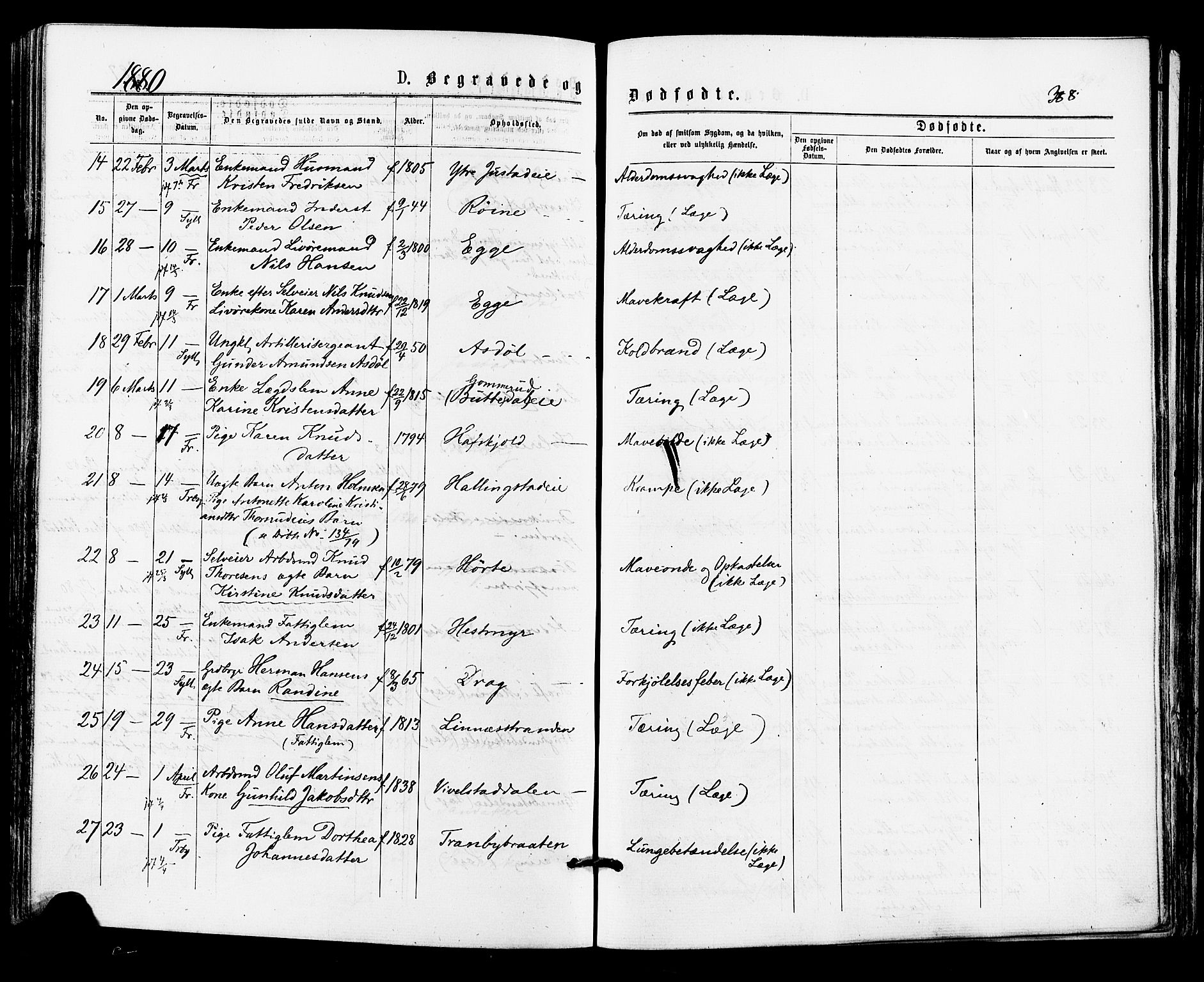 Lier kirkebøker, AV/SAKO-A-230/F/Fa/L0014: Parish register (official) no. I 14, 1875-1882, p. 388
