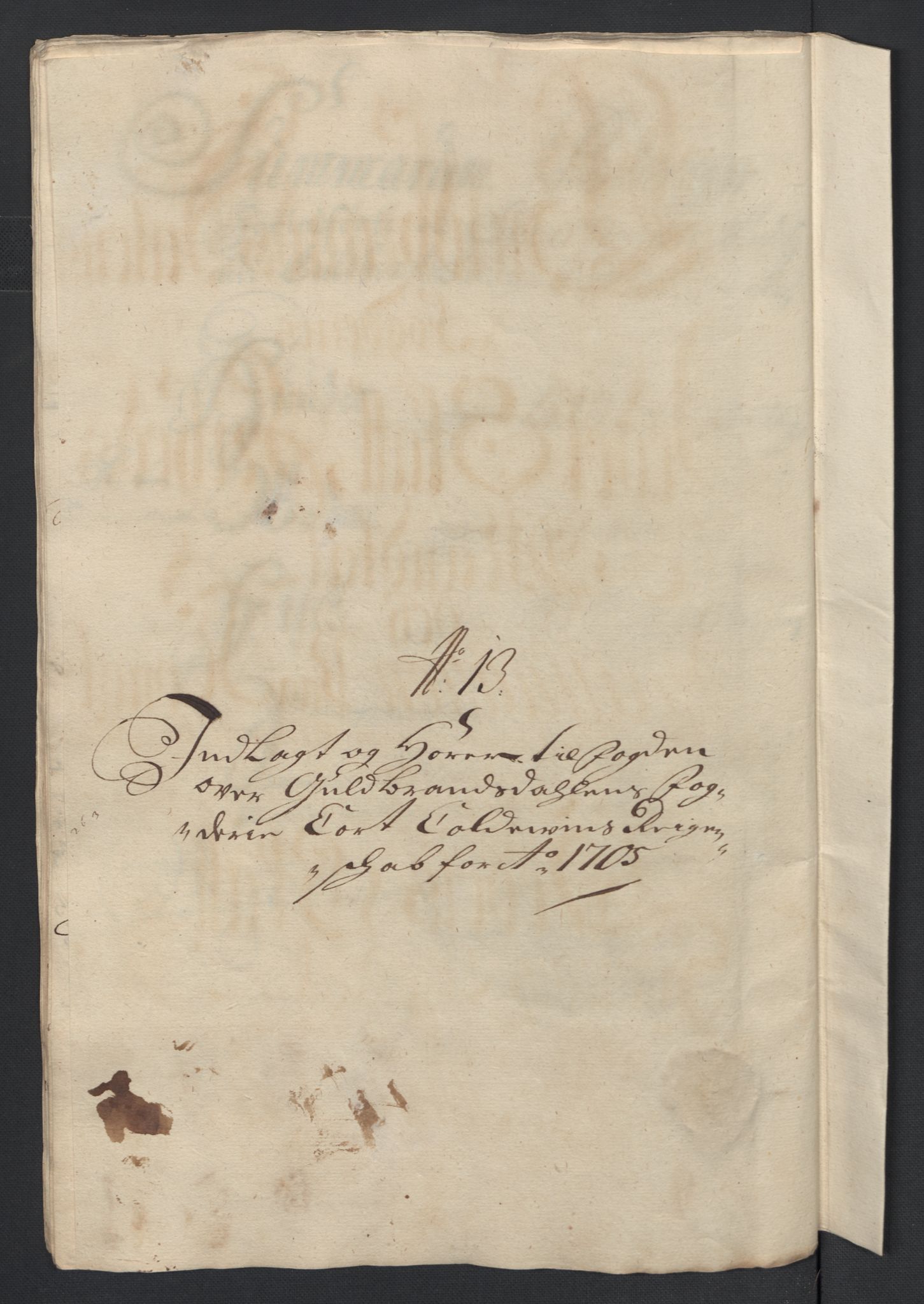 Rentekammeret inntil 1814, Reviderte regnskaper, Fogderegnskap, AV/RA-EA-4092/R17/L1178: Fogderegnskap Gudbrandsdal, 1705-1707, p. 111