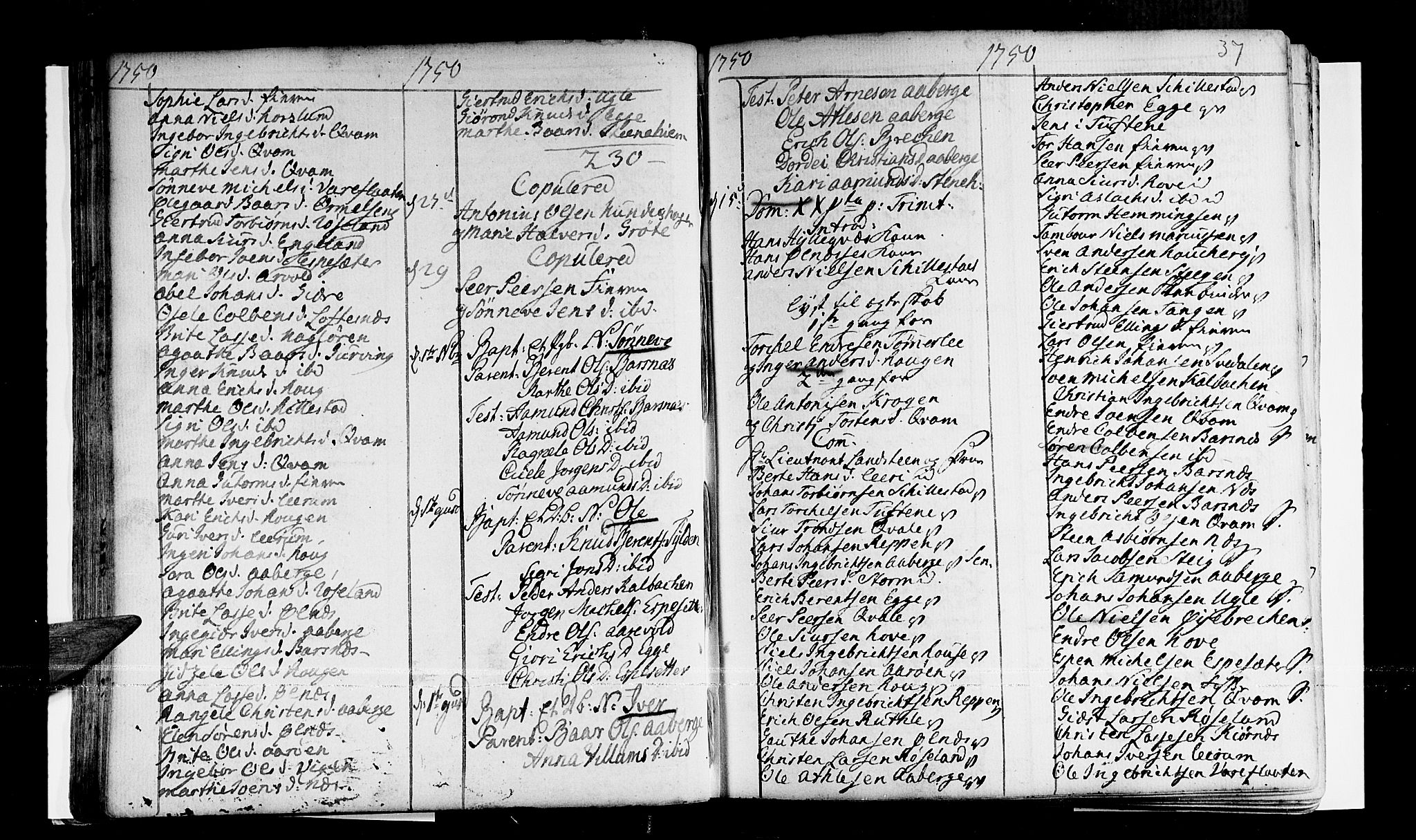 Sogndal sokneprestembete, AV/SAB-A-81301/H/Haa/Haaa/L0003: Parish register (official) no. A 3, 1747-1768, p. 37