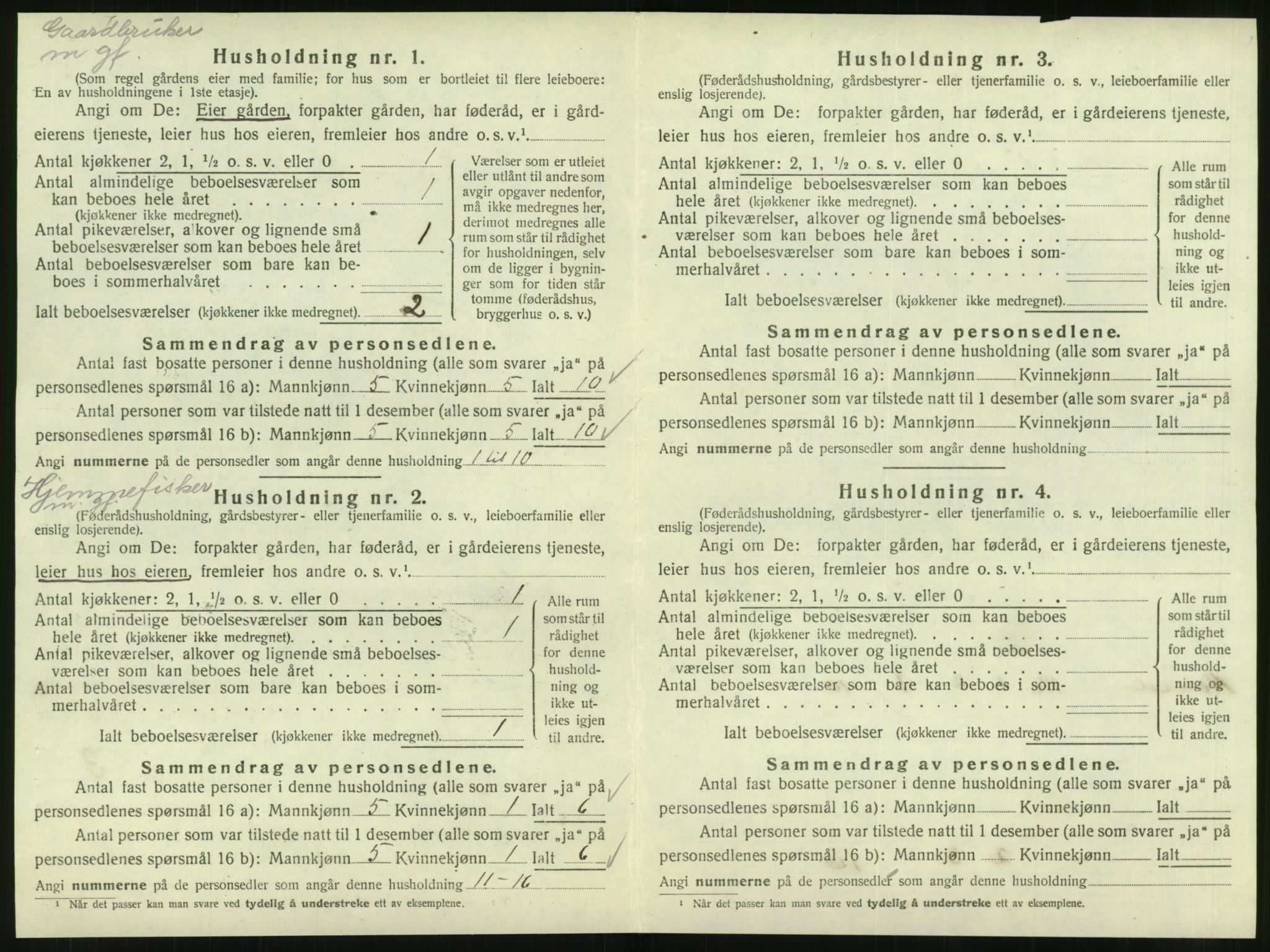 SAT, 1920 census for Velfjord, 1920, p. 582