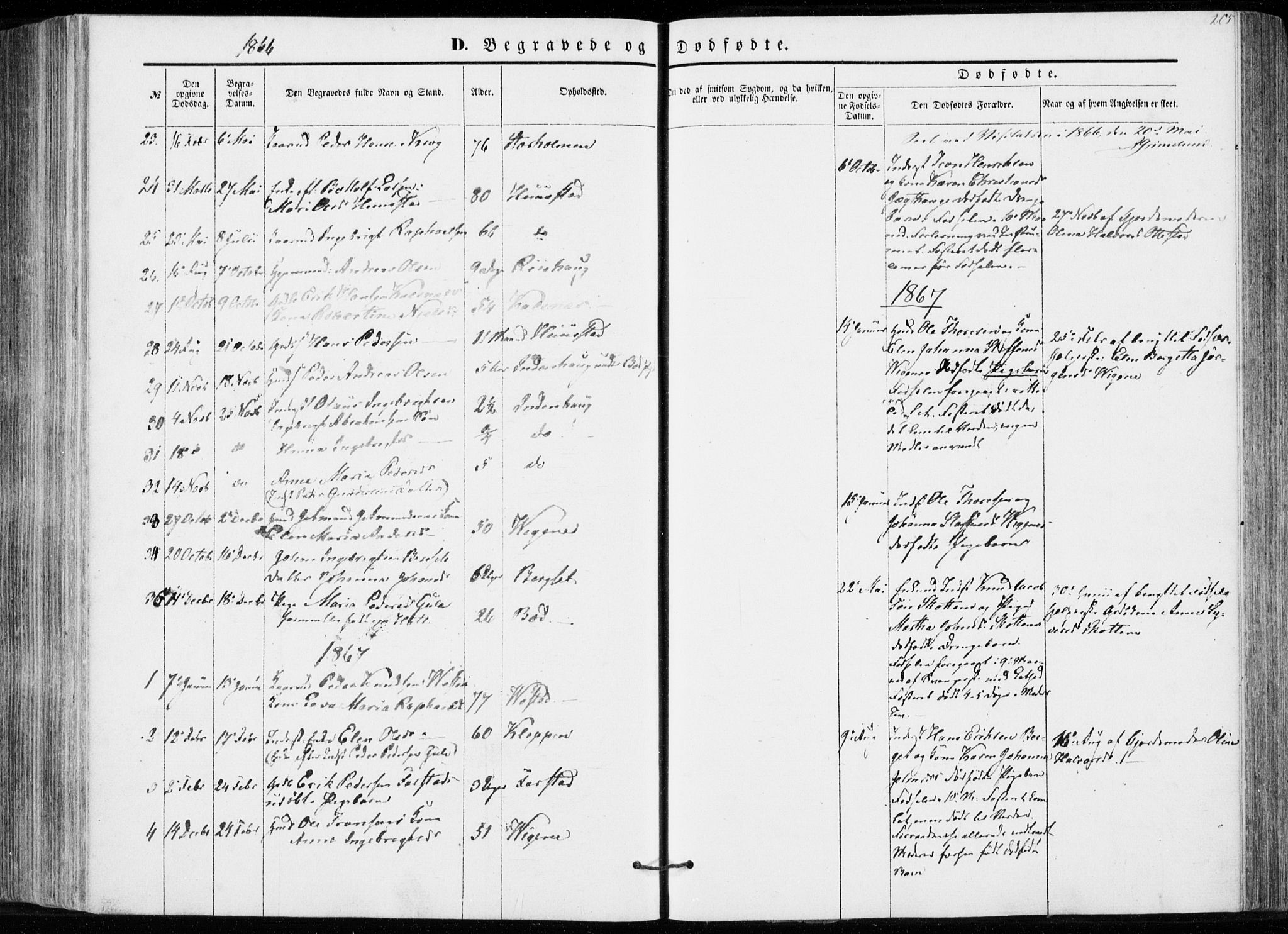 Ministerialprotokoller, klokkerbøker og fødselsregistre - Møre og Romsdal, AV/SAT-A-1454/566/L0767: Parish register (official) no. 566A06, 1852-1868, p. 205