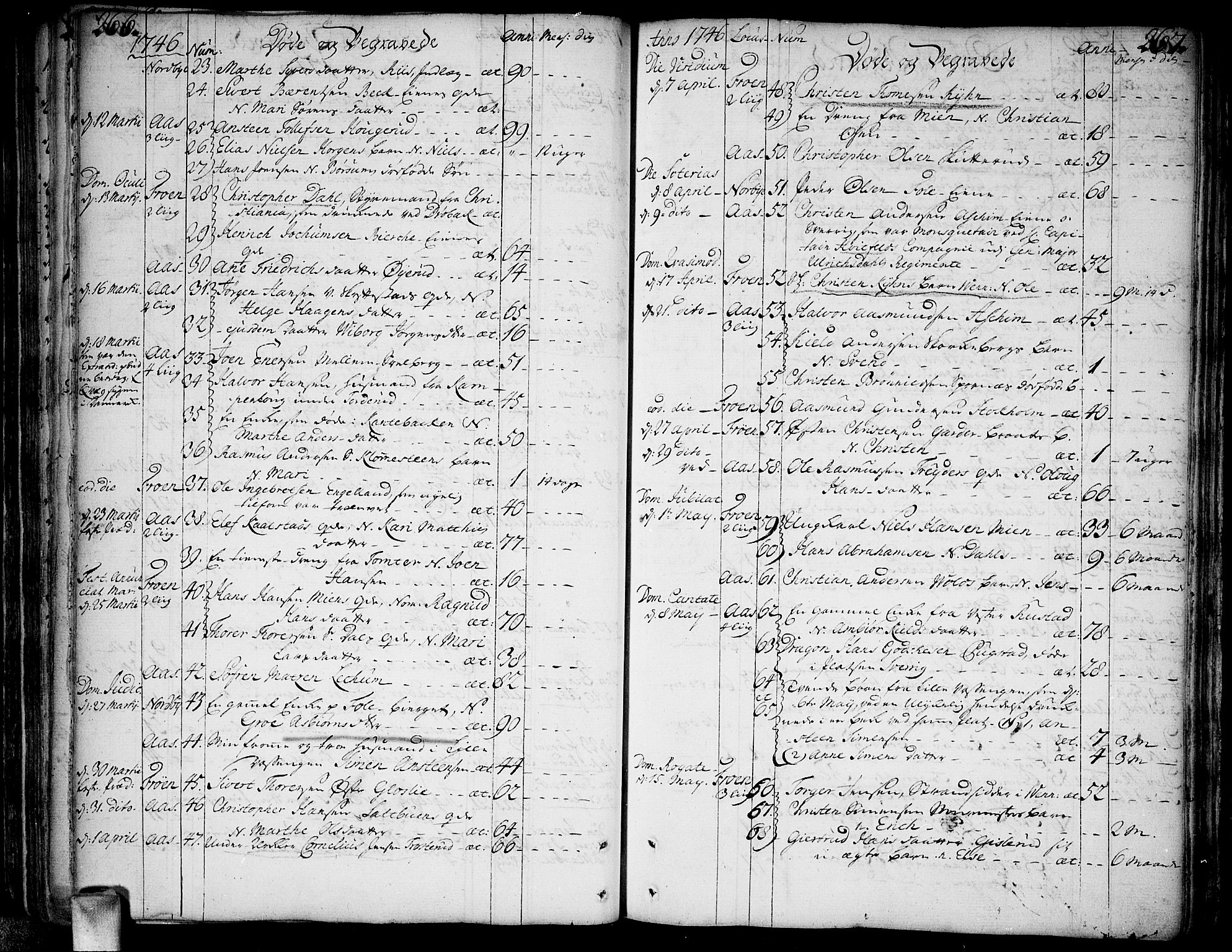 Ås prestekontor Kirkebøker, SAO/A-10894/F/Fa/L0001: Parish register (official) no. I 1, 1742-1778, p. 266-267