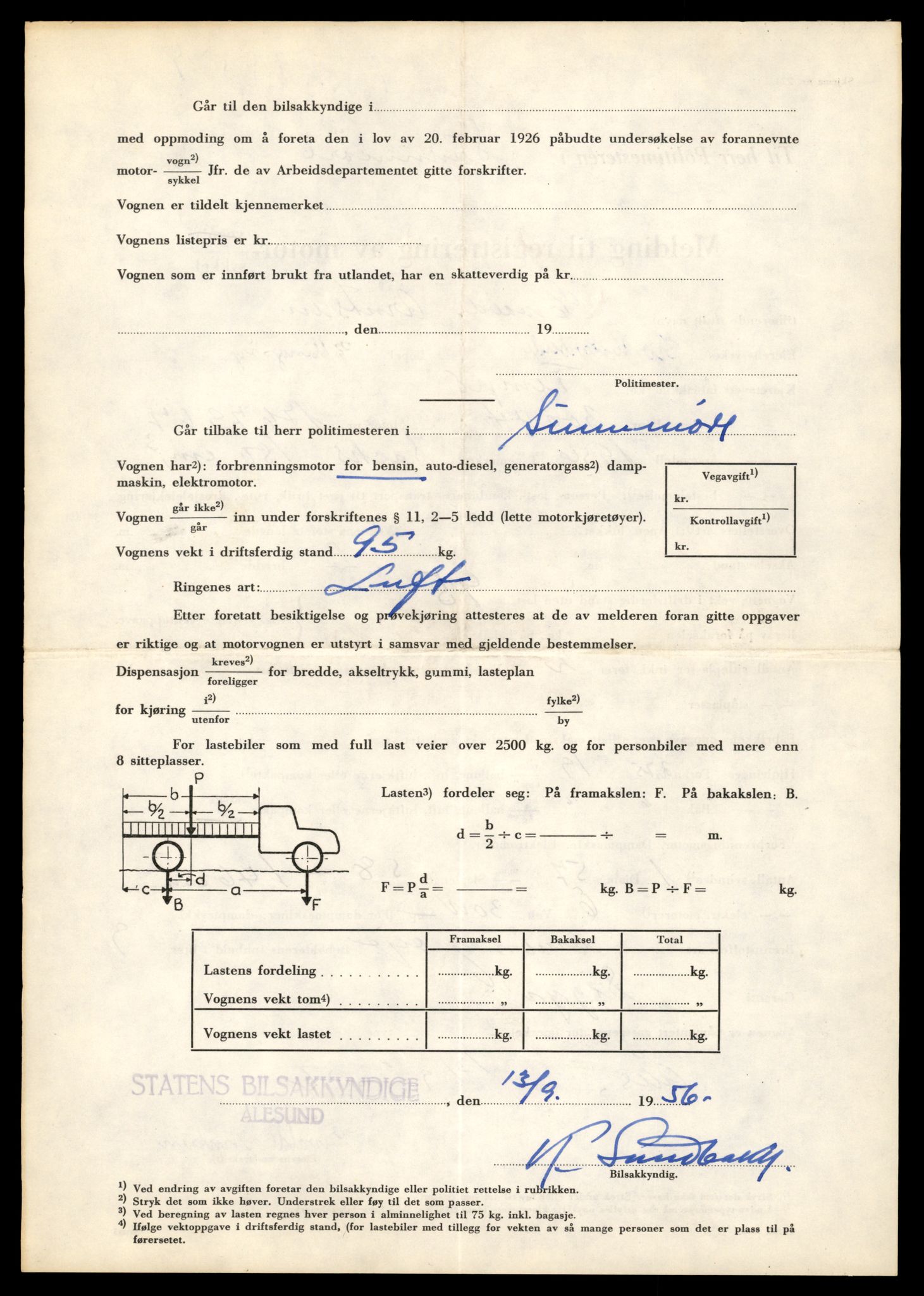 Møre og Romsdal vegkontor - Ålesund trafikkstasjon, AV/SAT-A-4099/F/Fe/L0040: Registreringskort for kjøretøy T 13531 - T 13709, 1927-1998, p. 589