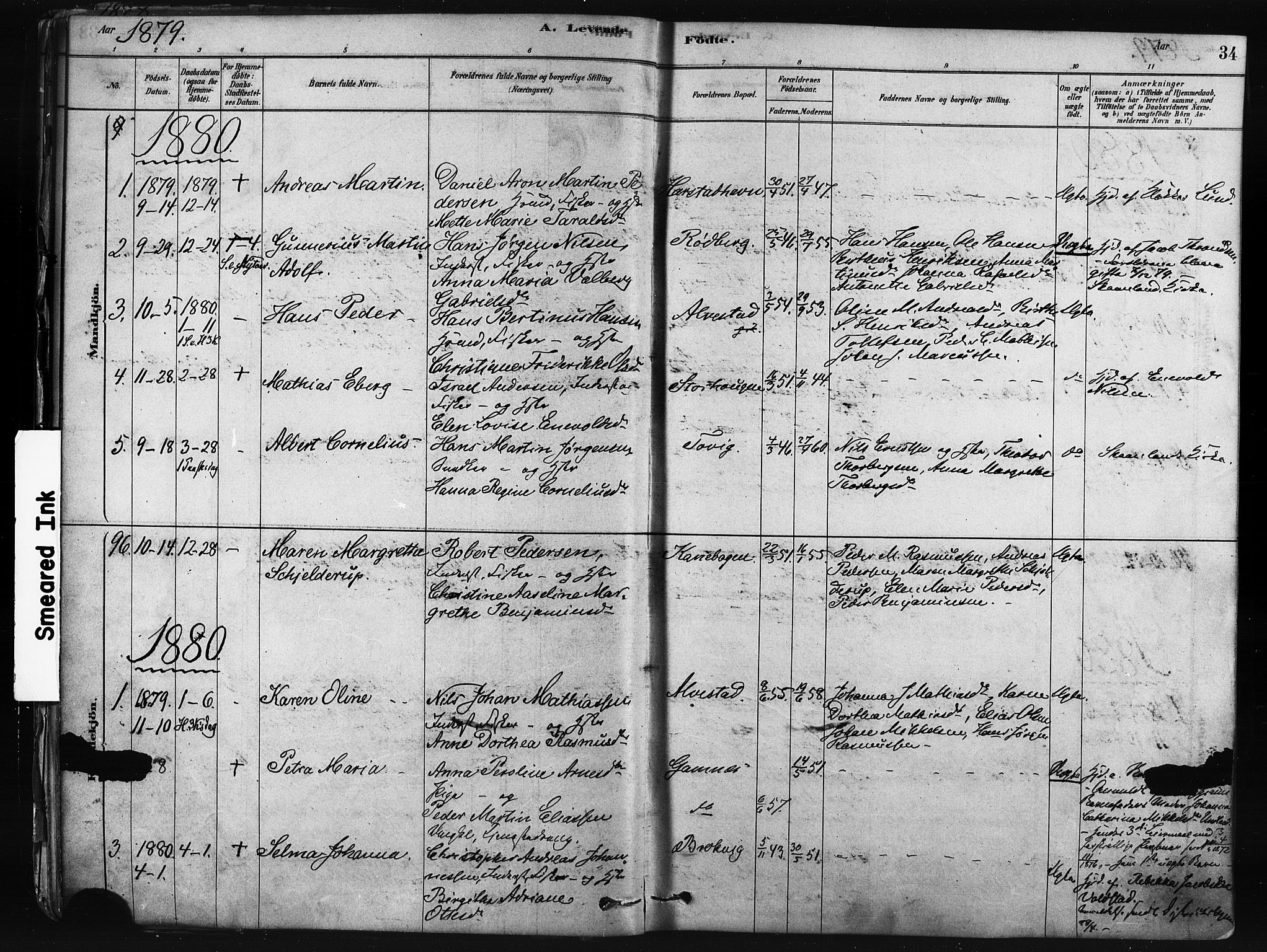 Trondenes sokneprestkontor, SATØ/S-1319/H/Ha/L0014kirke: Parish register (official) no. 14, 1878-1889, p. 34