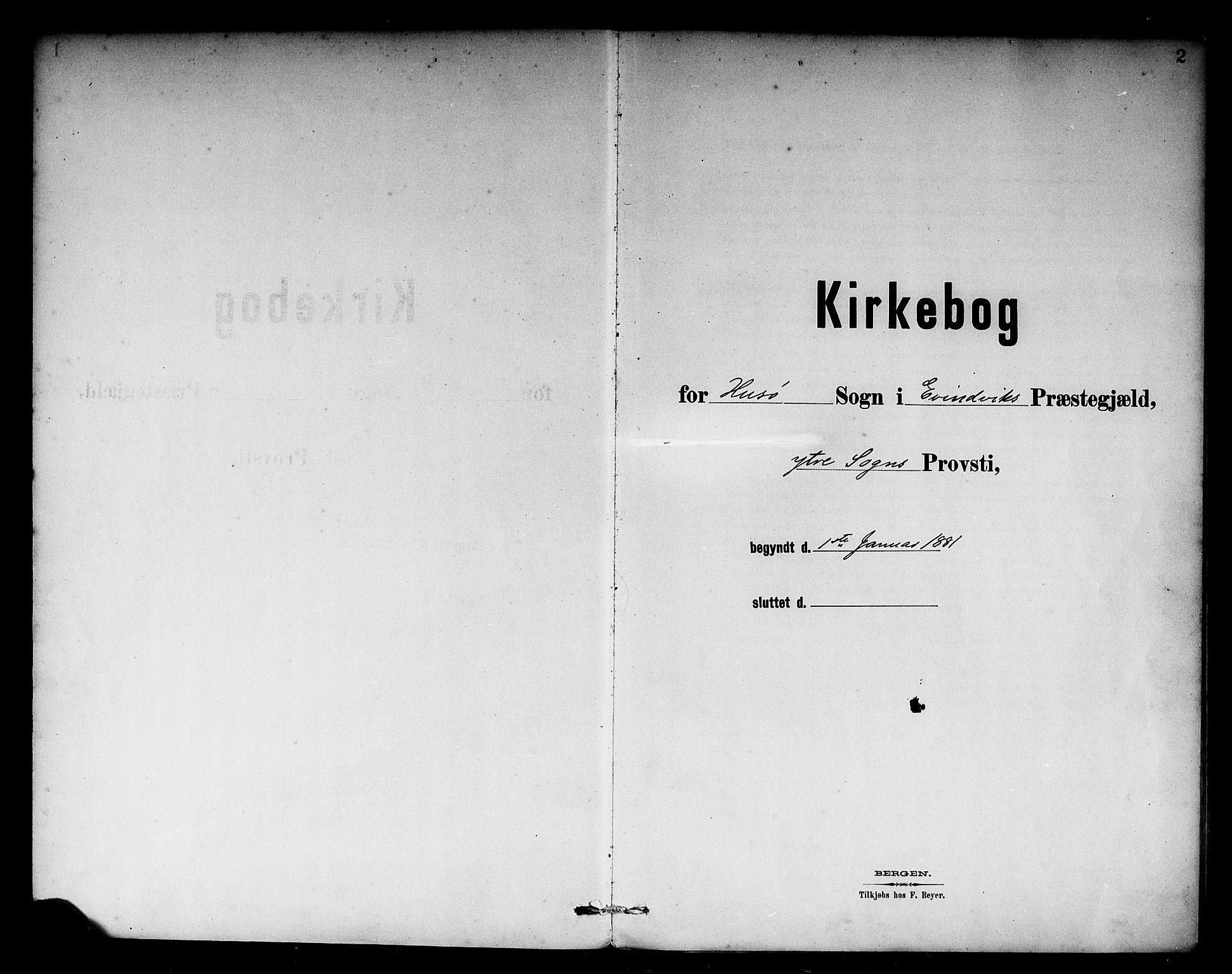Solund sokneprestembete, AV/SAB-A-81401: Parish register (official) no. C 1, 1881-1896, p. 2