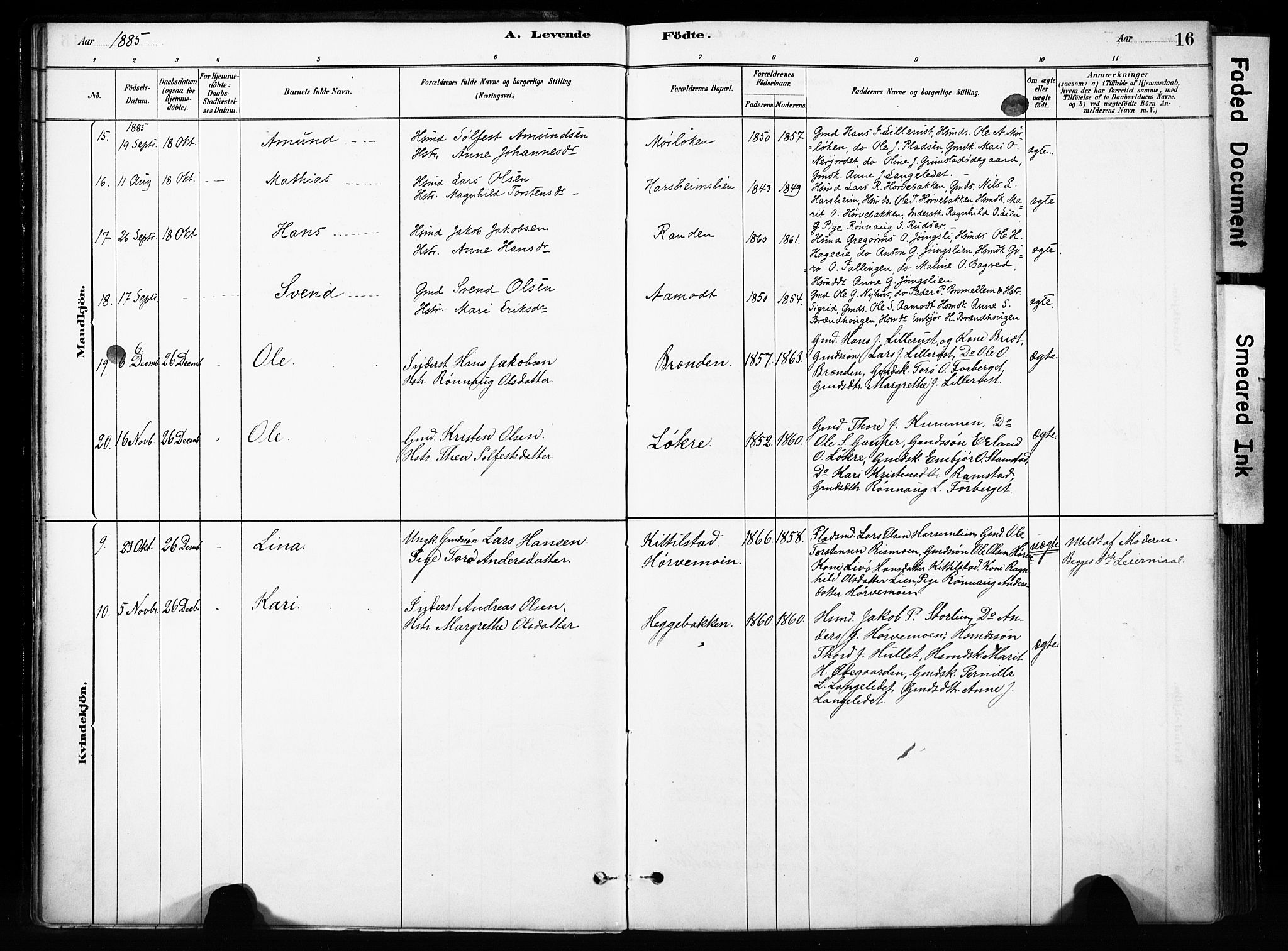 Skjåk prestekontor, SAH/PREST-072/H/Ha/Haa/L0004: Parish register (official) no. 4, 1880-1904, p. 16