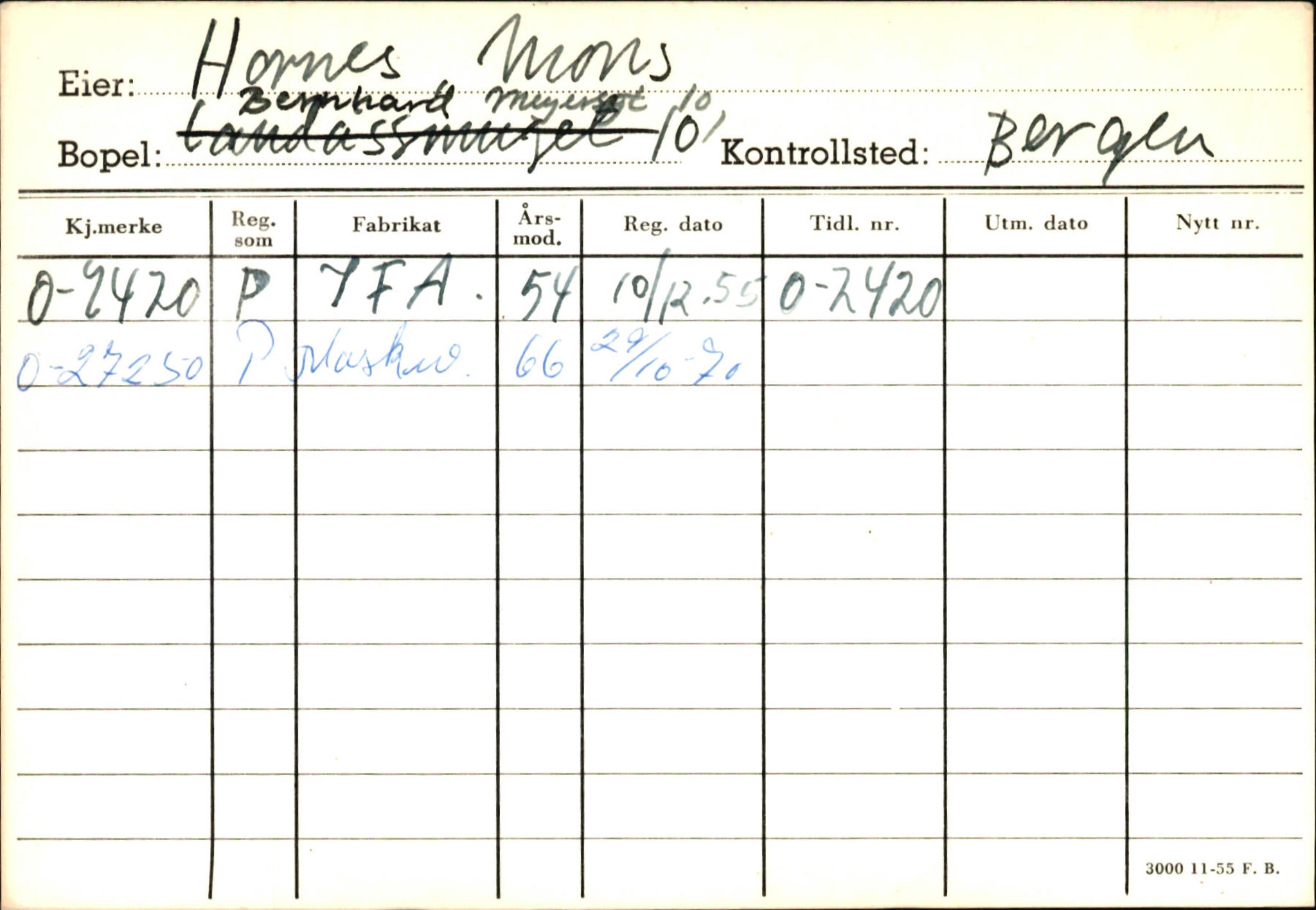 Statens vegvesen, Hordaland vegkontor, AV/SAB-A-5201/2/Hb/L0015: O-eierkort H-I, 1920-1971, p. 76