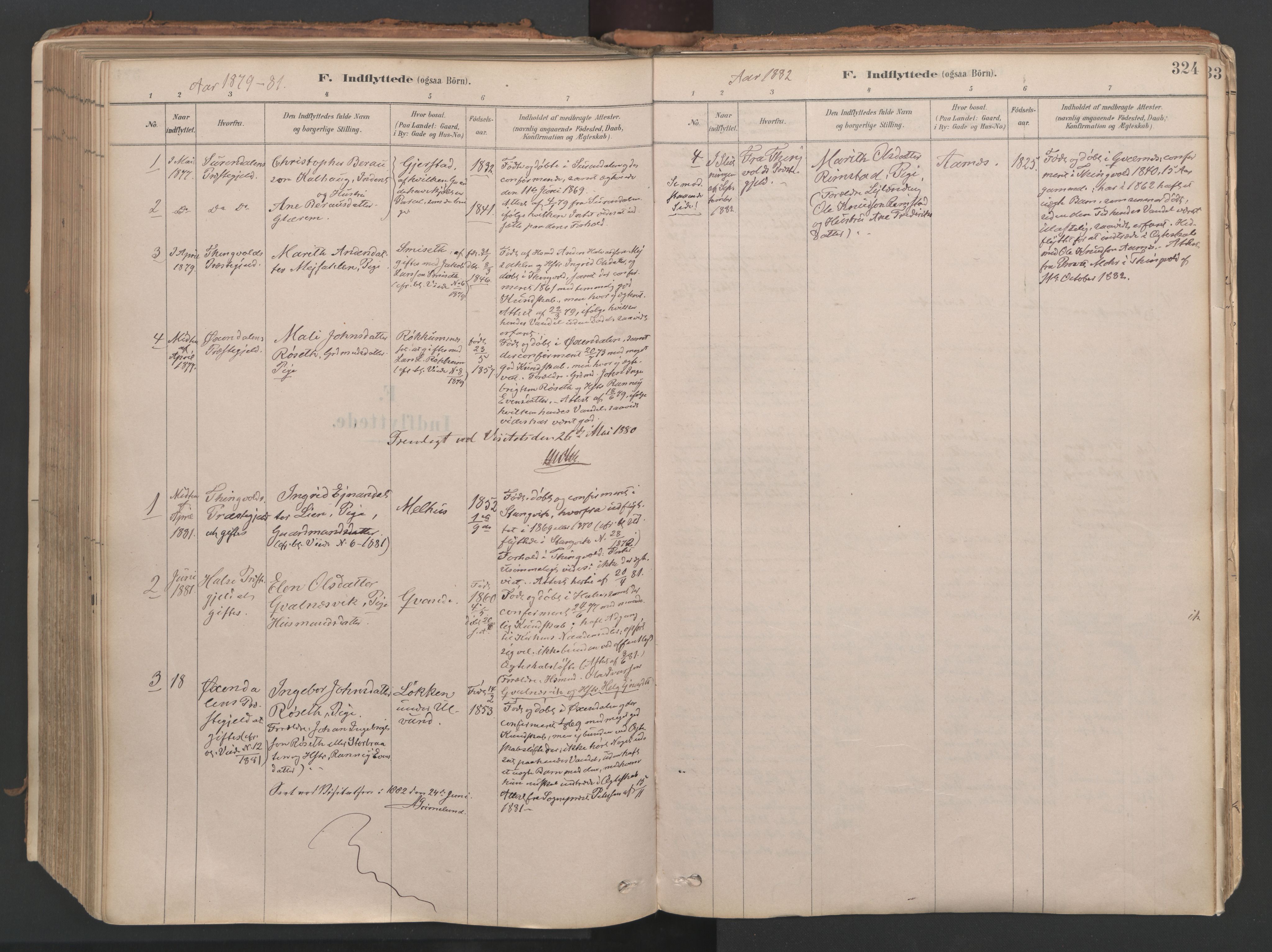 Ministerialprotokoller, klokkerbøker og fødselsregistre - Møre og Romsdal, AV/SAT-A-1454/592/L1029: Parish register (official) no. 592A07, 1879-1902, p. 324