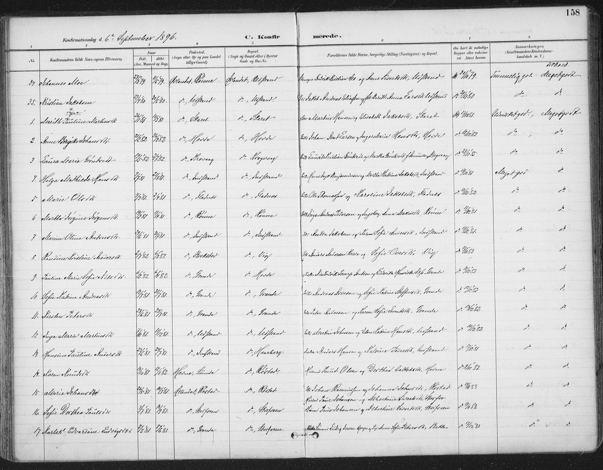 Ministerialprotokoller, klokkerbøker og fødselsregistre - Sør-Trøndelag, SAT/A-1456/659/L0743: Parish register (official) no. 659A13, 1893-1910, p. 158