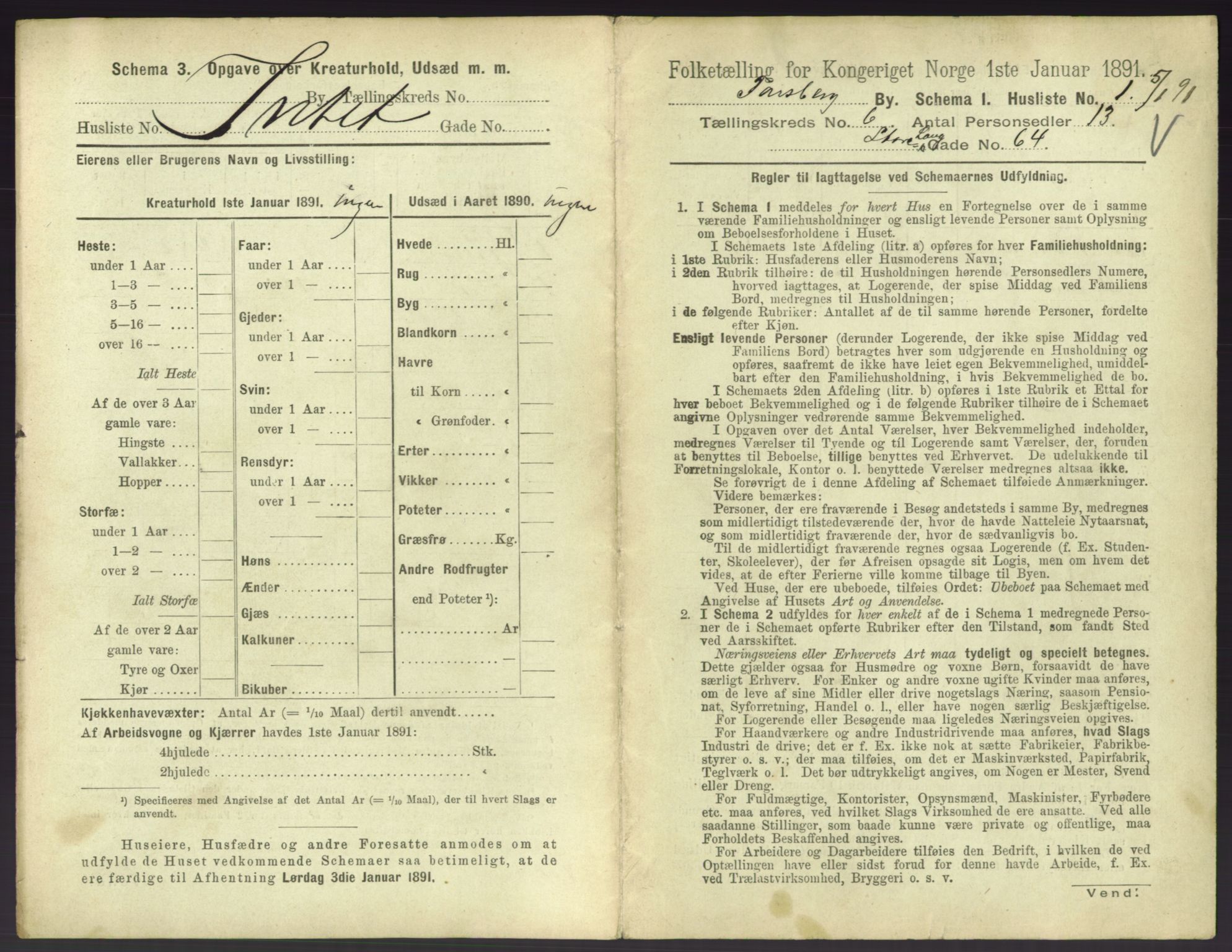 RA, 1891 census for 0705 Tønsberg, 1891, p. 244