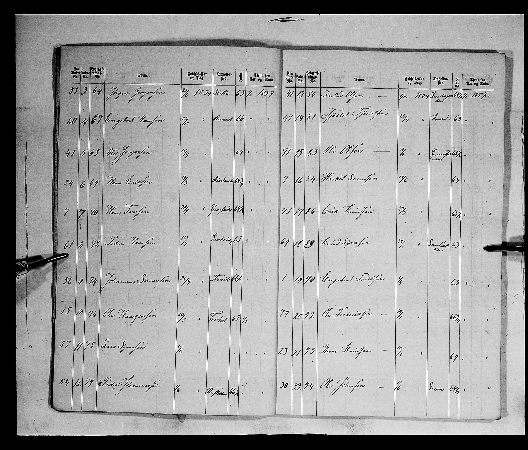 Fylkesmannen i Oppland, AV/SAH-FYO-002/1/K/Ka/L1152: Gudbrandsdalen nasjonale musketérkorps - Lesjeske kompani, 1818-1860, p. 1919