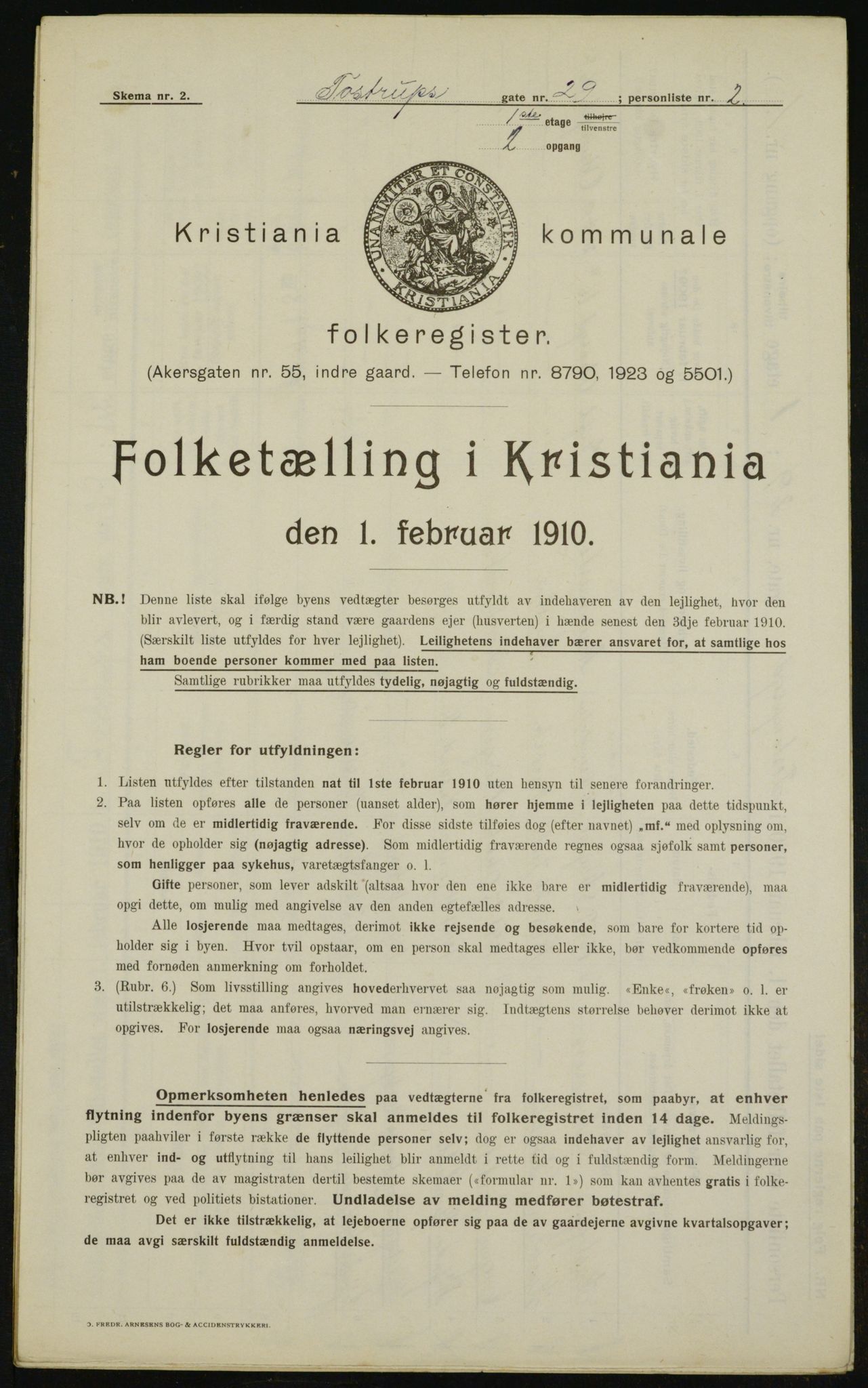 OBA, Municipal Census 1910 for Kristiania, 1910, p. 109504